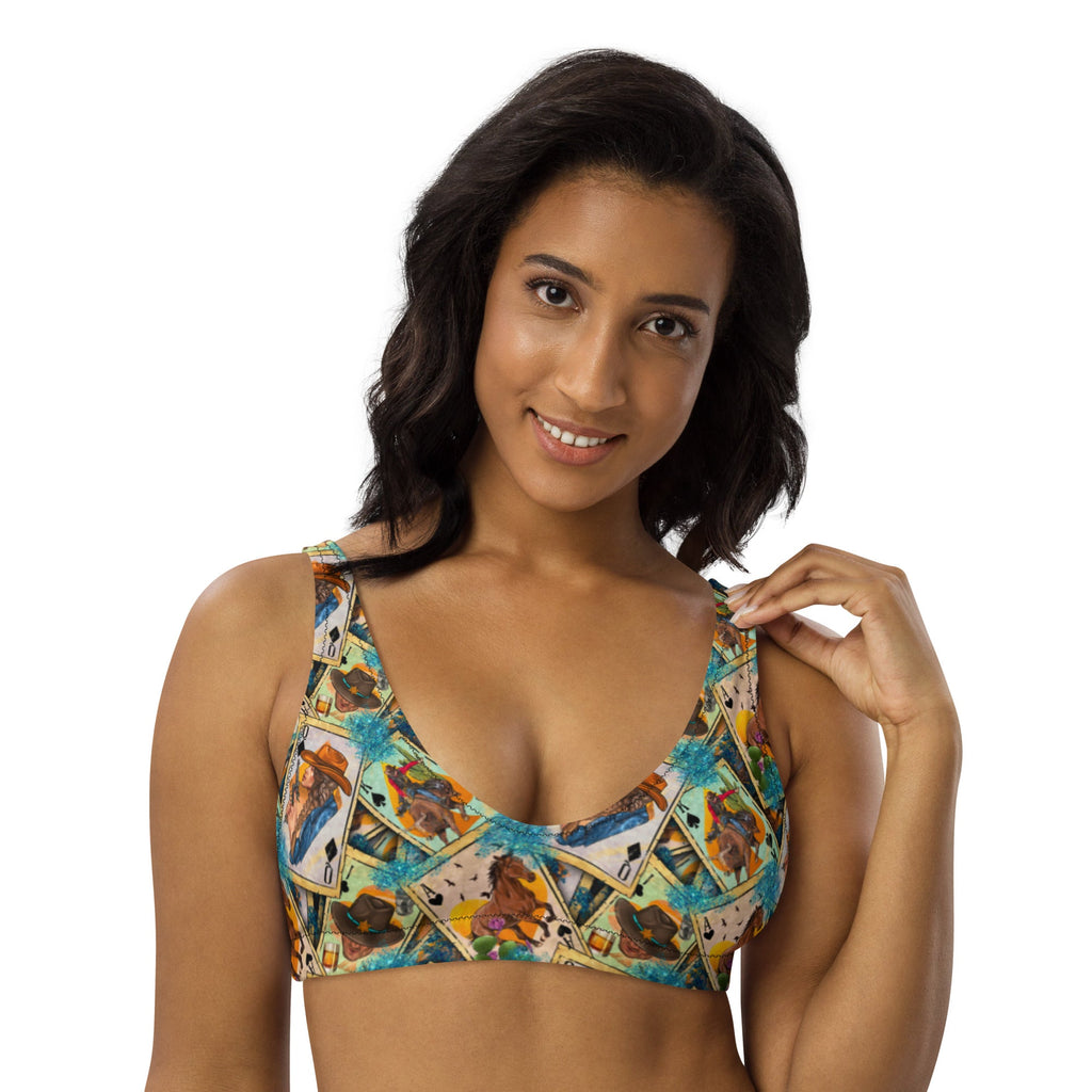 Baha Ranch Yeehaw Feelin' Lucky Cowgirl Bikini Top