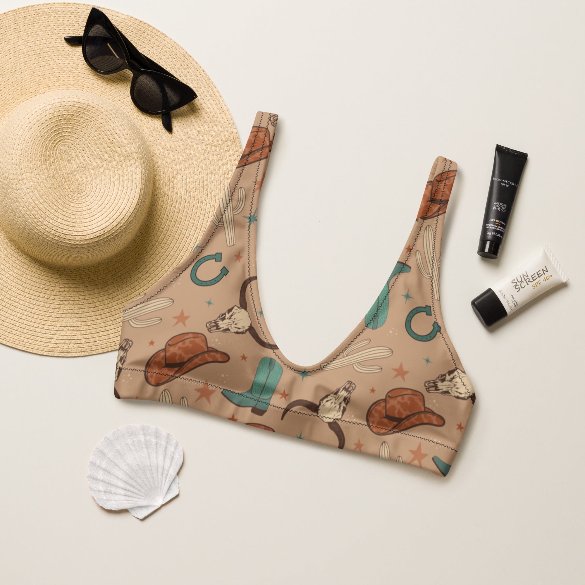 Baha Ranch Yeehaw All Western Bikini Top