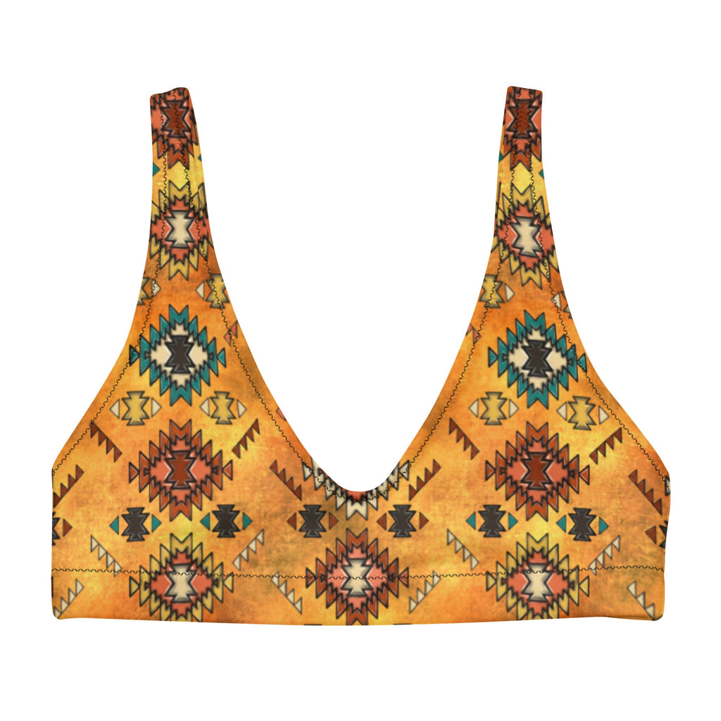 Baha Ranch Yeehaw Golden Aztec Bikini Top