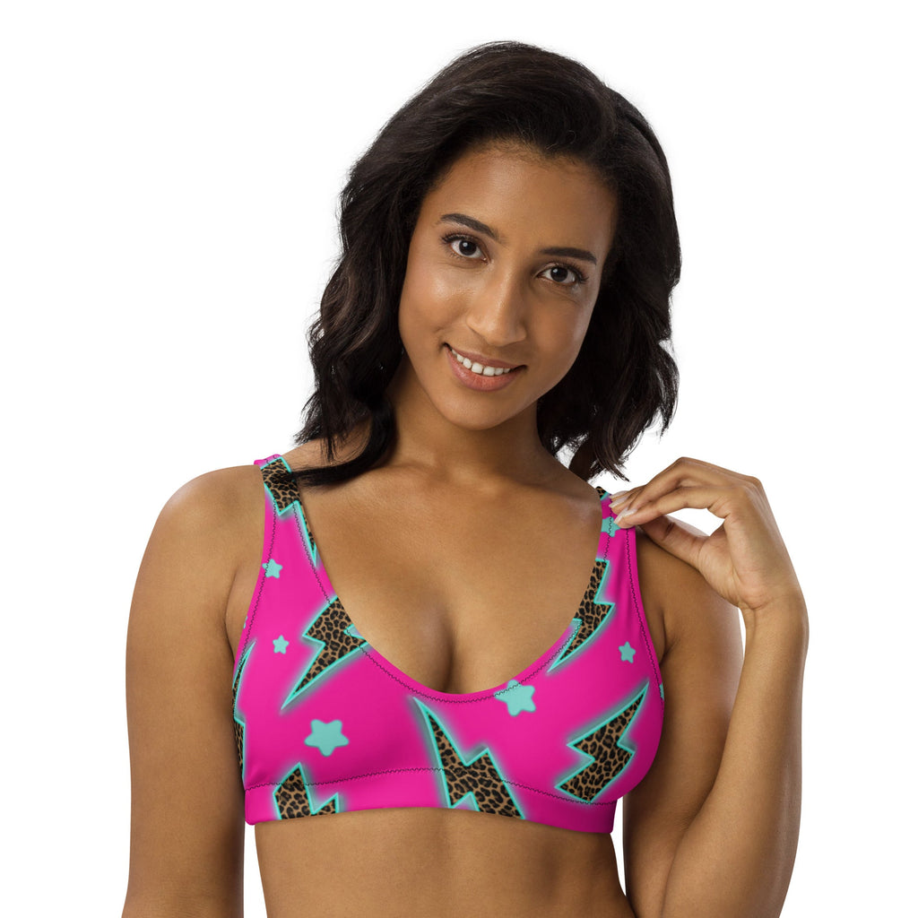 Baha Ranch Yeehaw Leopard Lightning Bikini Top