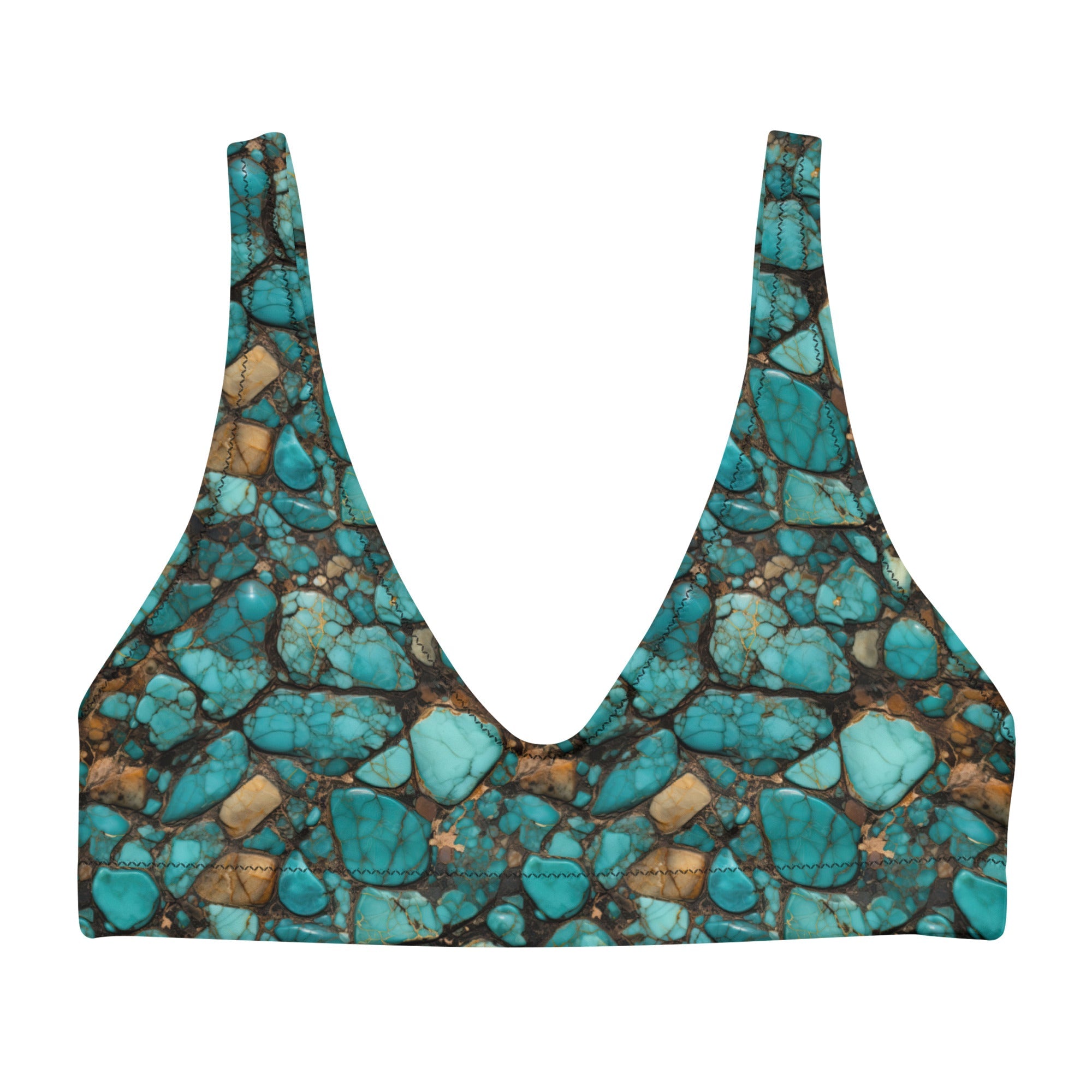 Baha Ranch Yeehaw All Turquoise Bikini Top