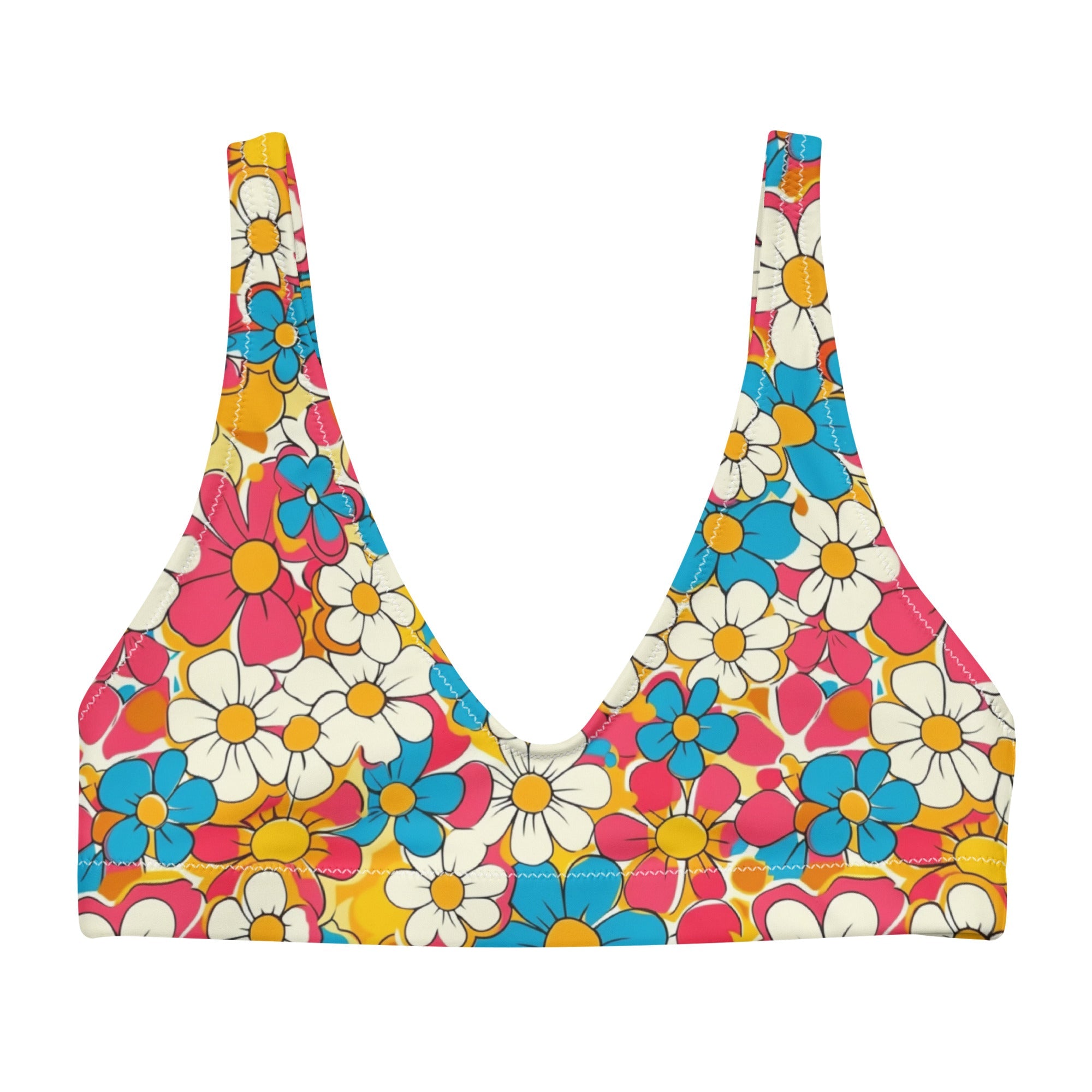 Baha Ranch Yeehaw Flower Child Retro Bikini Top