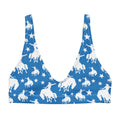 Baha Ranch Yeehaw Blue Rodeo Cowboy Bikini Top