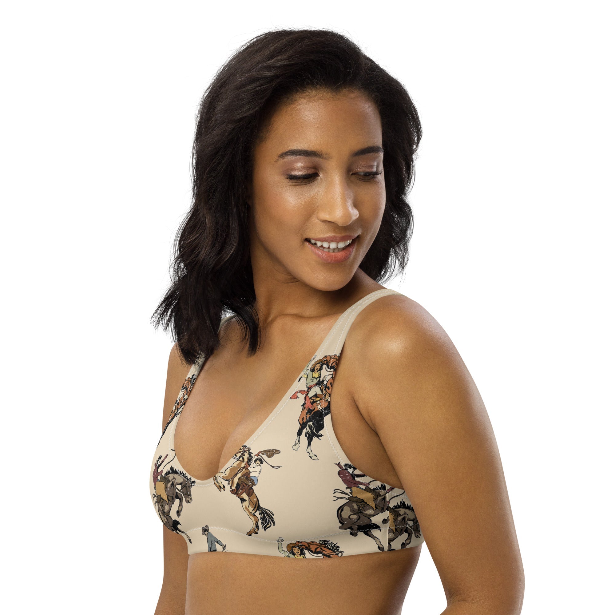 Baha Ranch Yeehaw Vintage Cowgirl Bikini Top