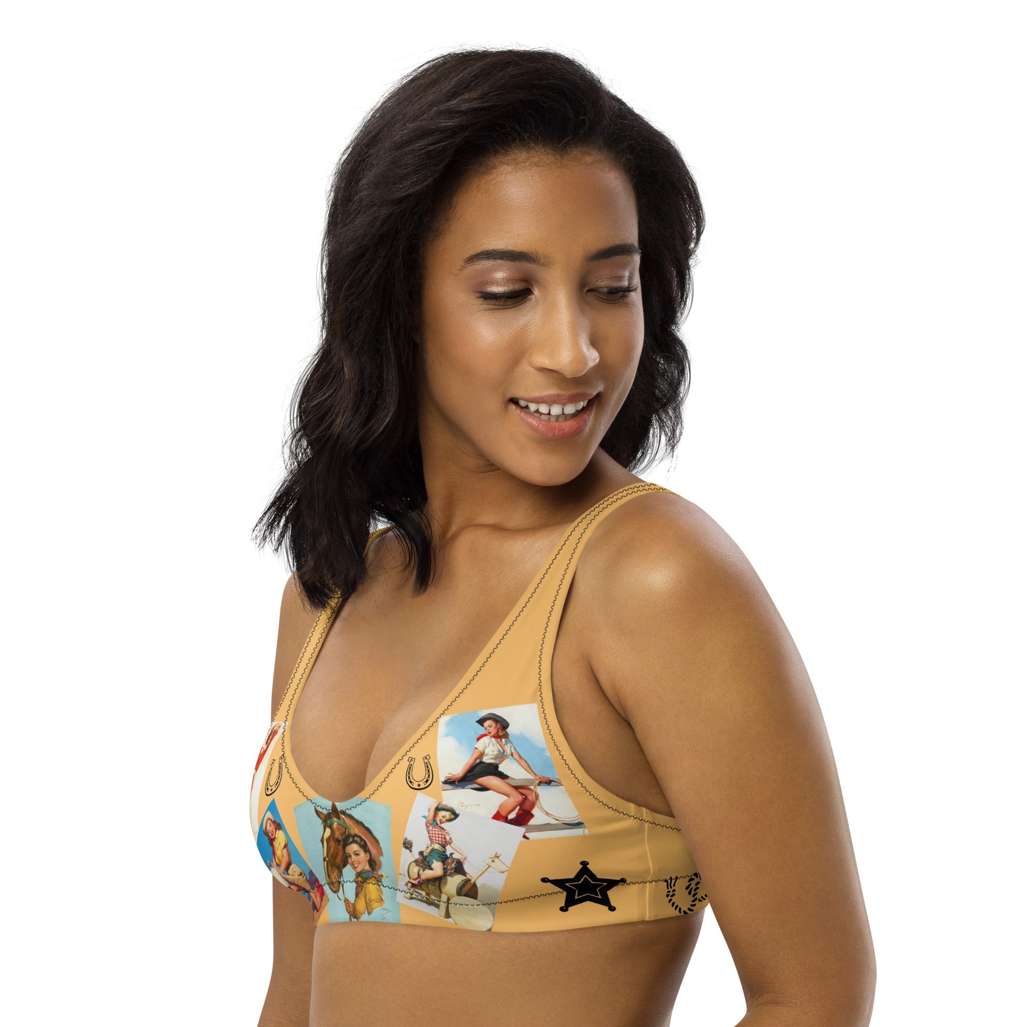 Baha Ranch Yeehaw Let's be Cowgirls Bikini Top