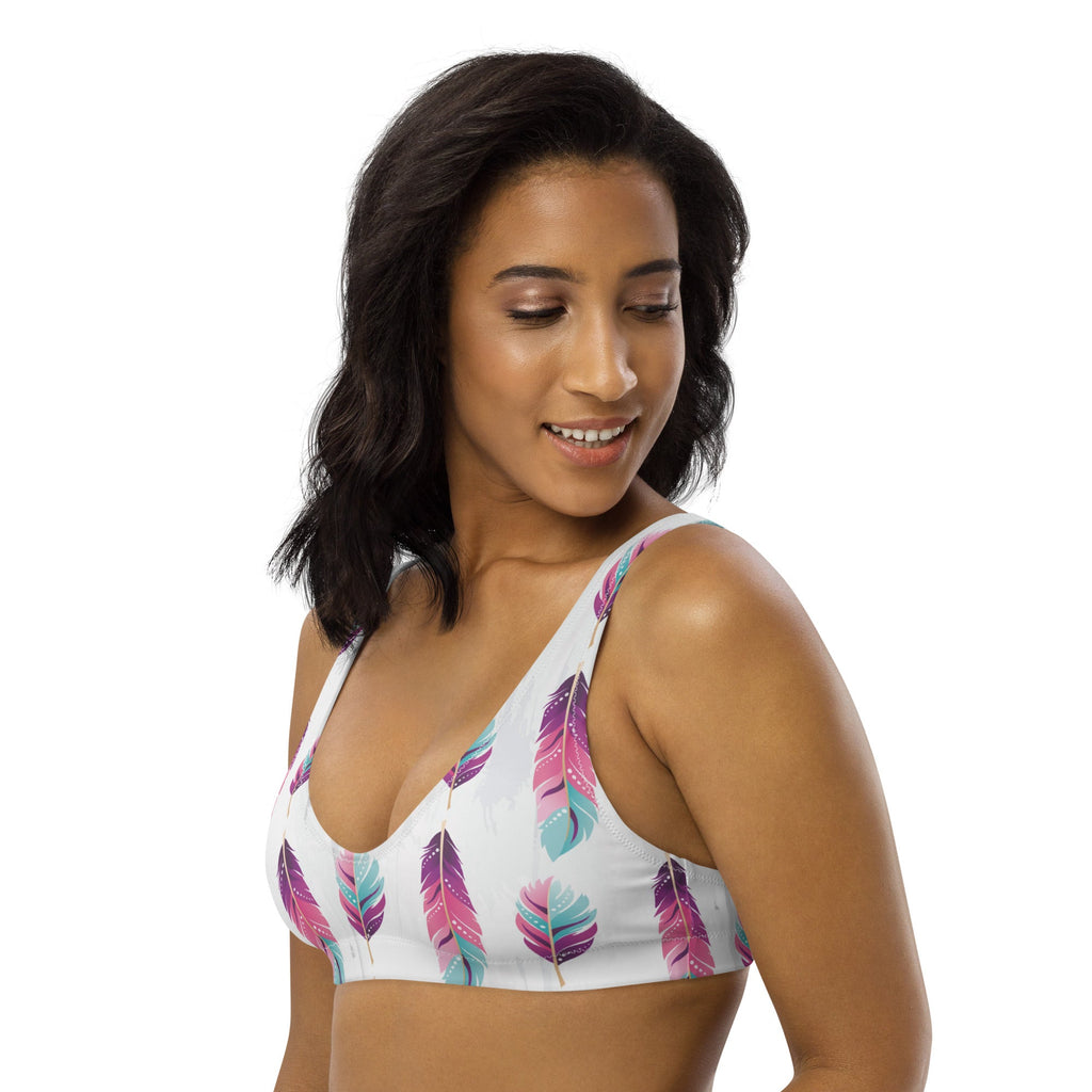 Baha Ranch Yeehaw Boho Feather Bikini Top
