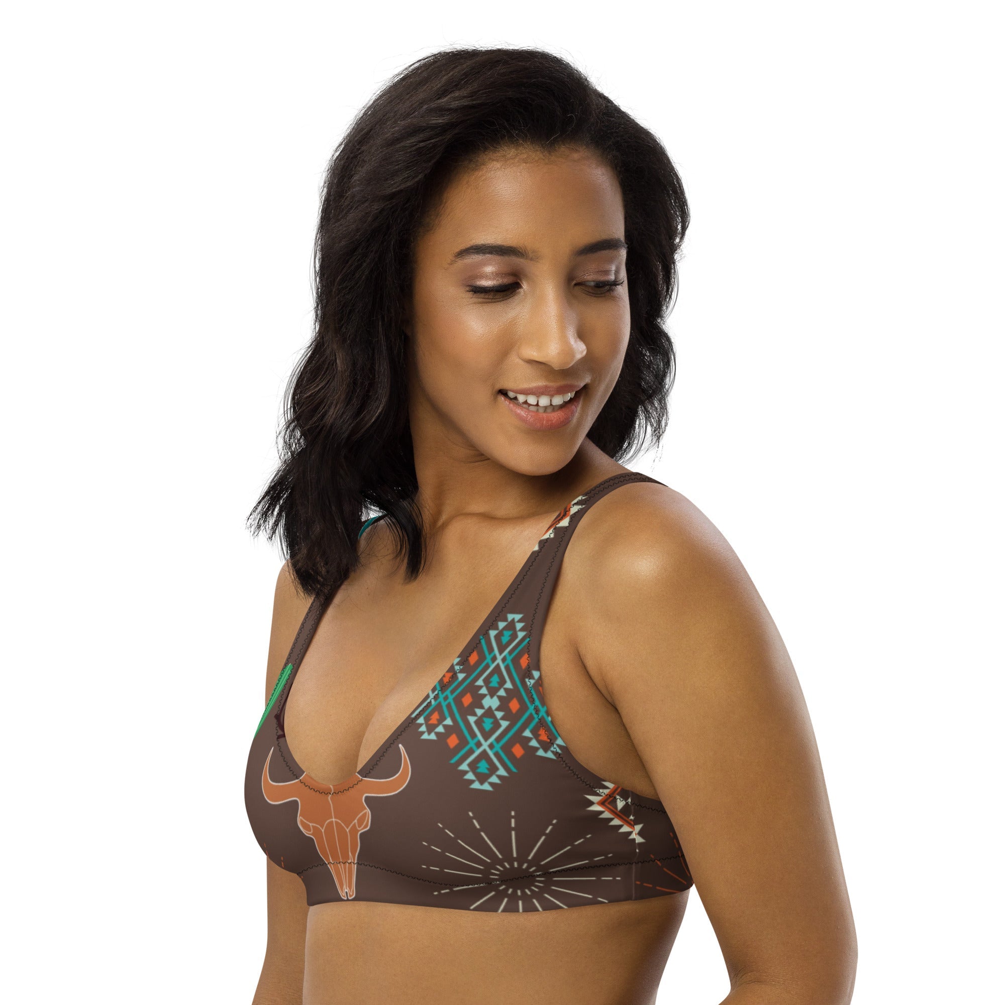 Baha Ranch Yeehaw Bullhead Cactus Bikini Top