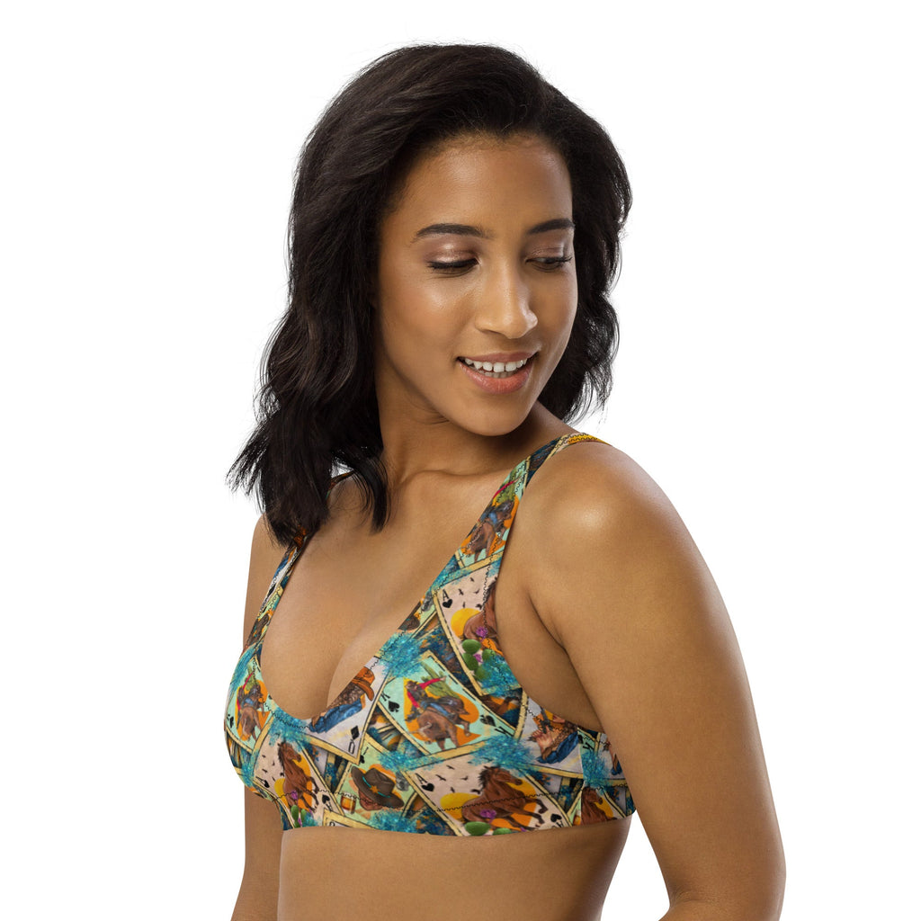 Baha Ranch Yeehaw Feelin' Lucky Cowgirl Bikini Top