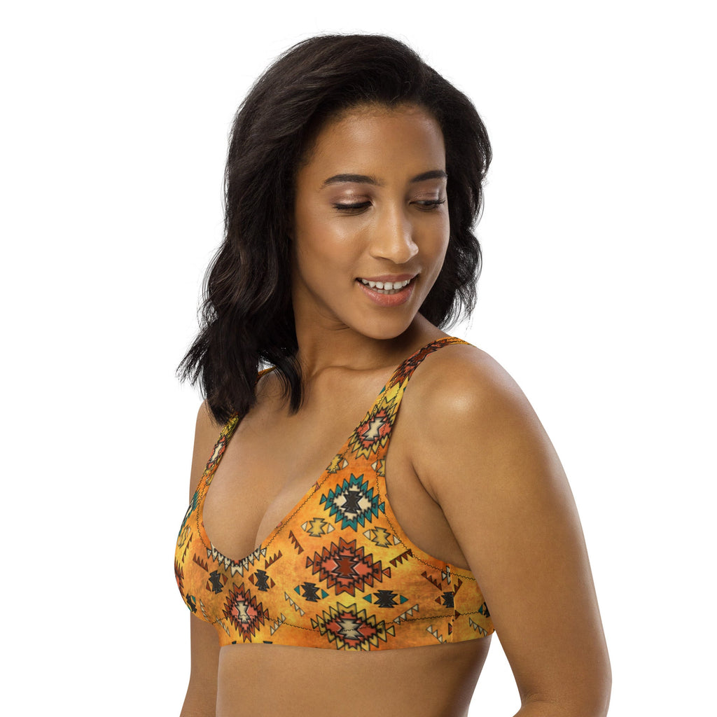 Baha Ranch Yeehaw Golden Aztec Bikini Top