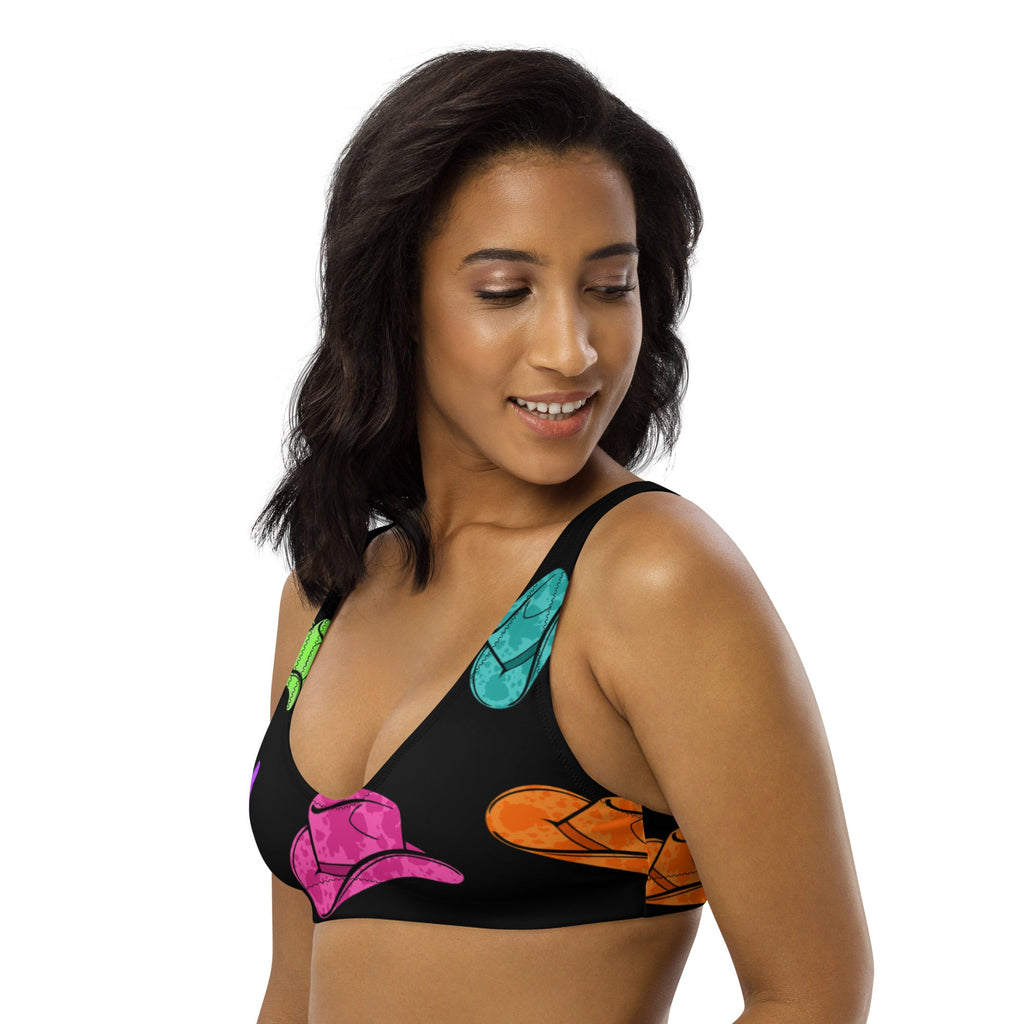 Baha Ranch Yeehaw All Neon Hat Bikini Top