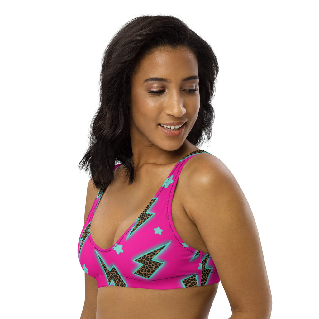 Baha Ranch Yeehaw Leopard Lightning Bikini Top