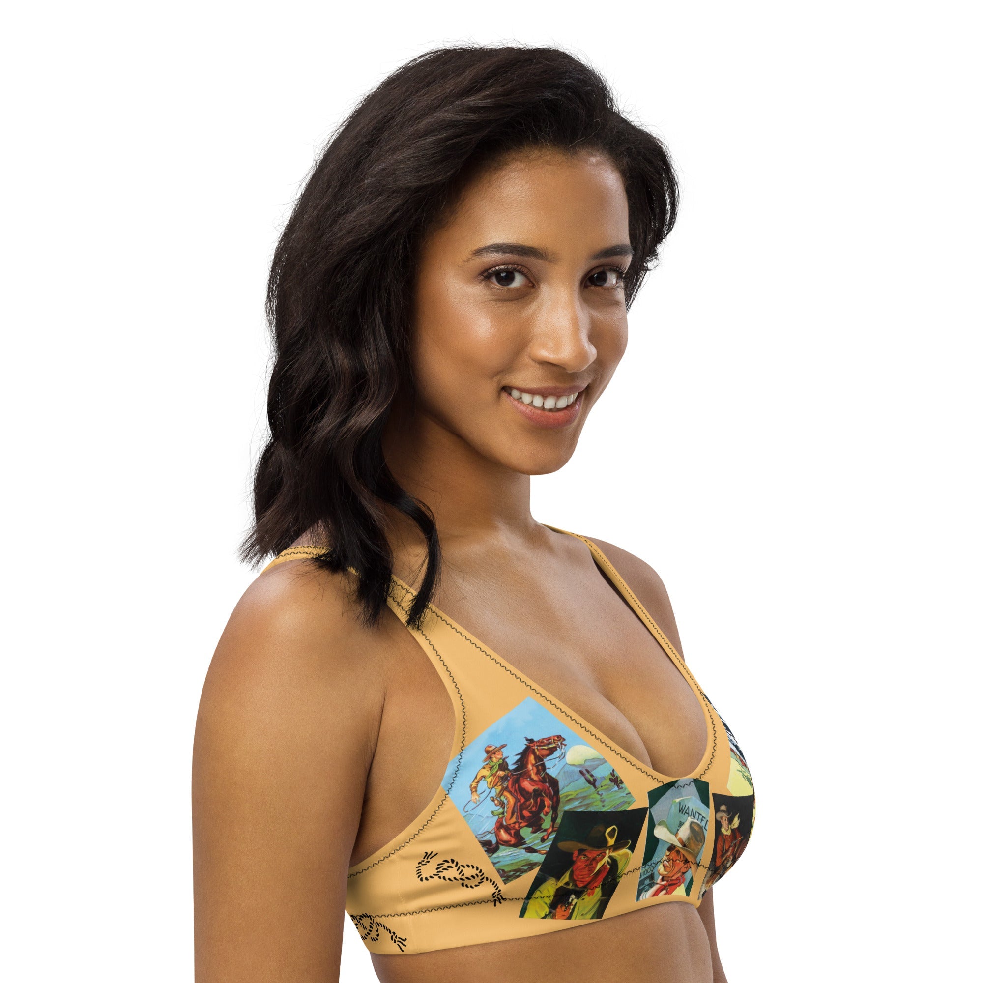 Baha Ranch Yeehaw Let's Be Cowboys Bikini Top