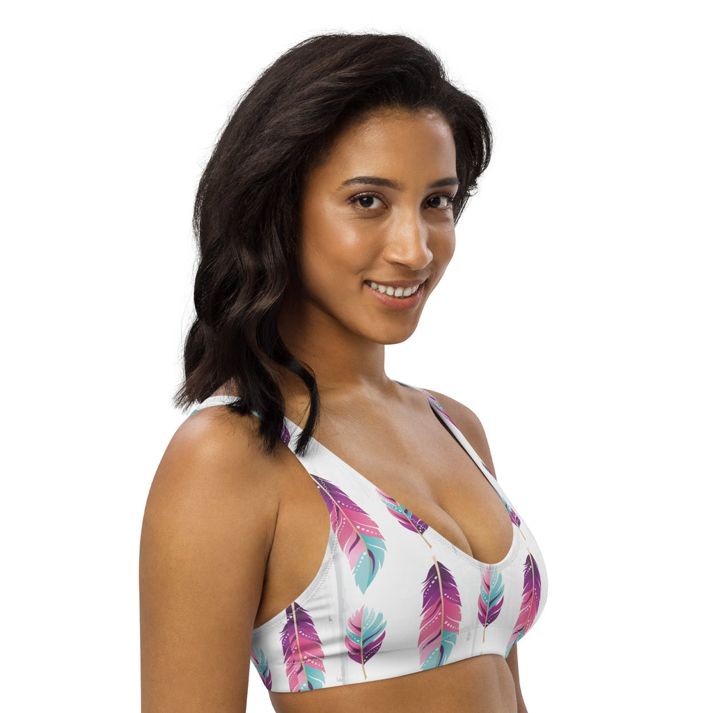 Baha Ranch Yeehaw Boho Feather Bikini Top