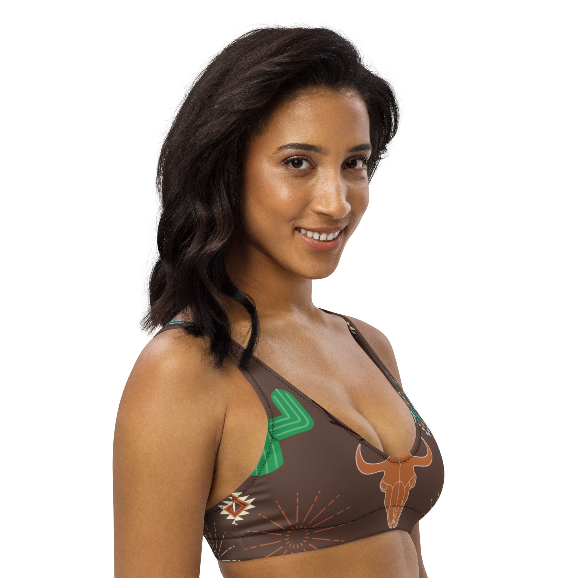 Baha Ranch Yeehaw Bullhead Cactus Bikini Top