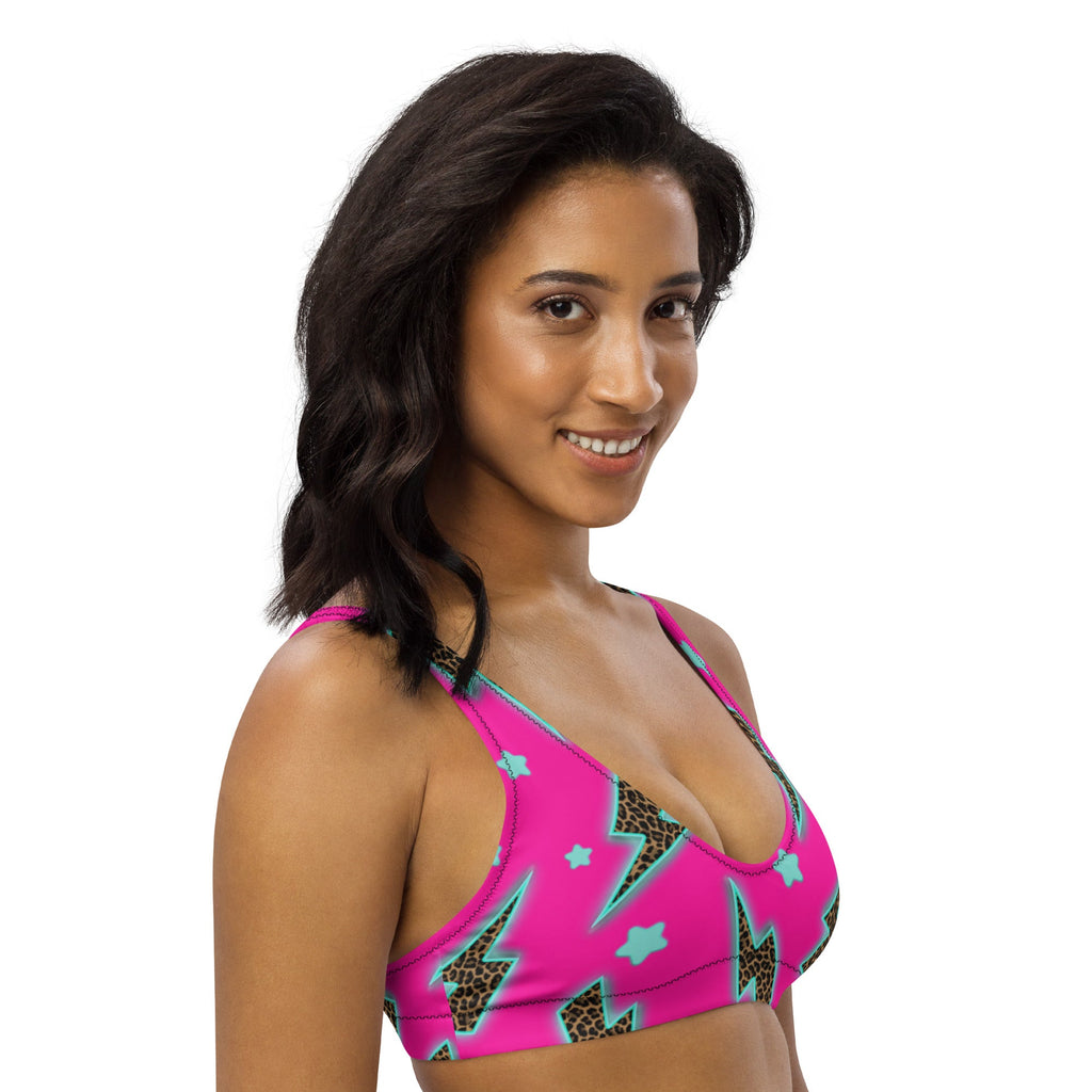 Baha Ranch Yeehaw Leopard Lightning Bikini Top
