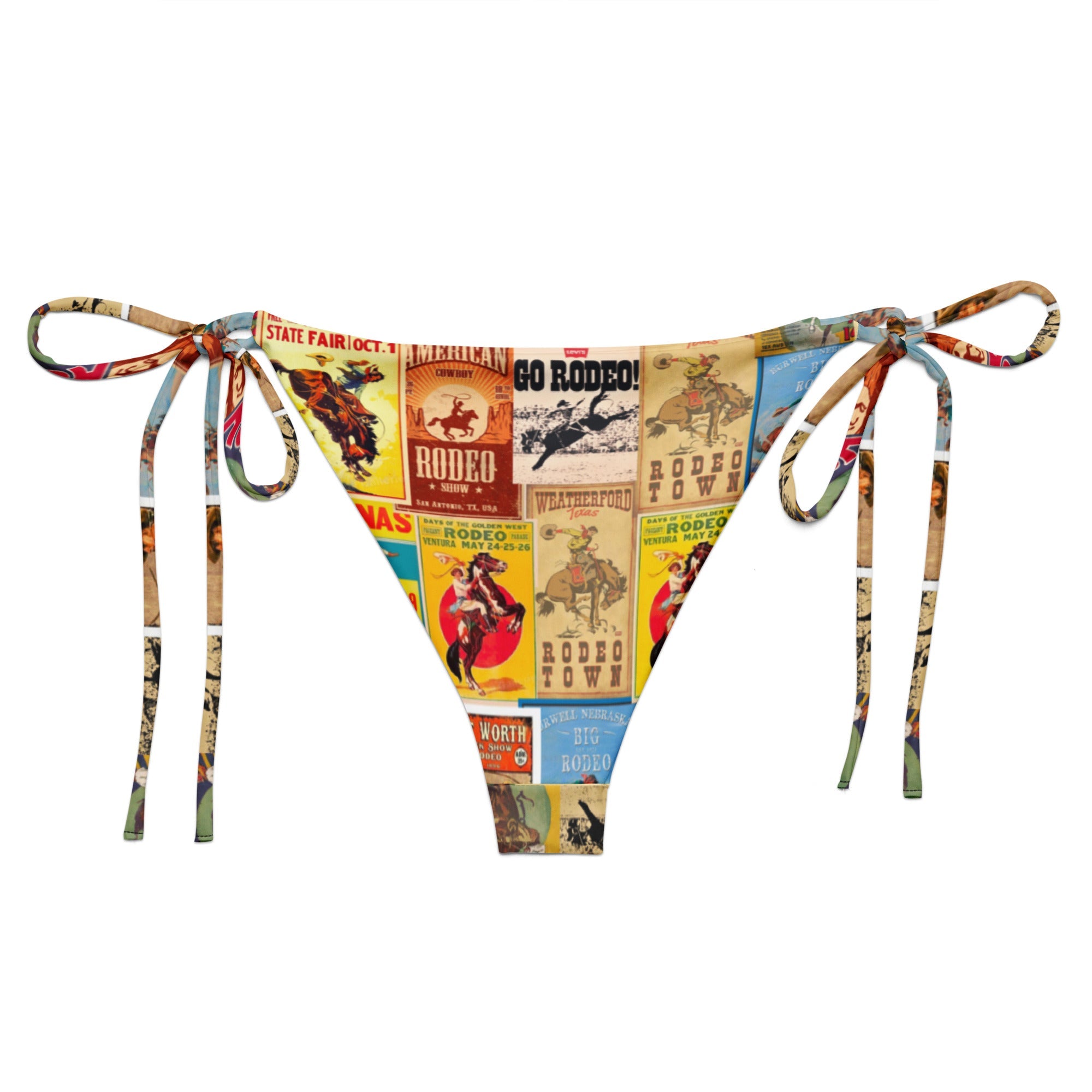 Baha Ranch Yeehaw Vintage Rodeo String Bikini Bottom