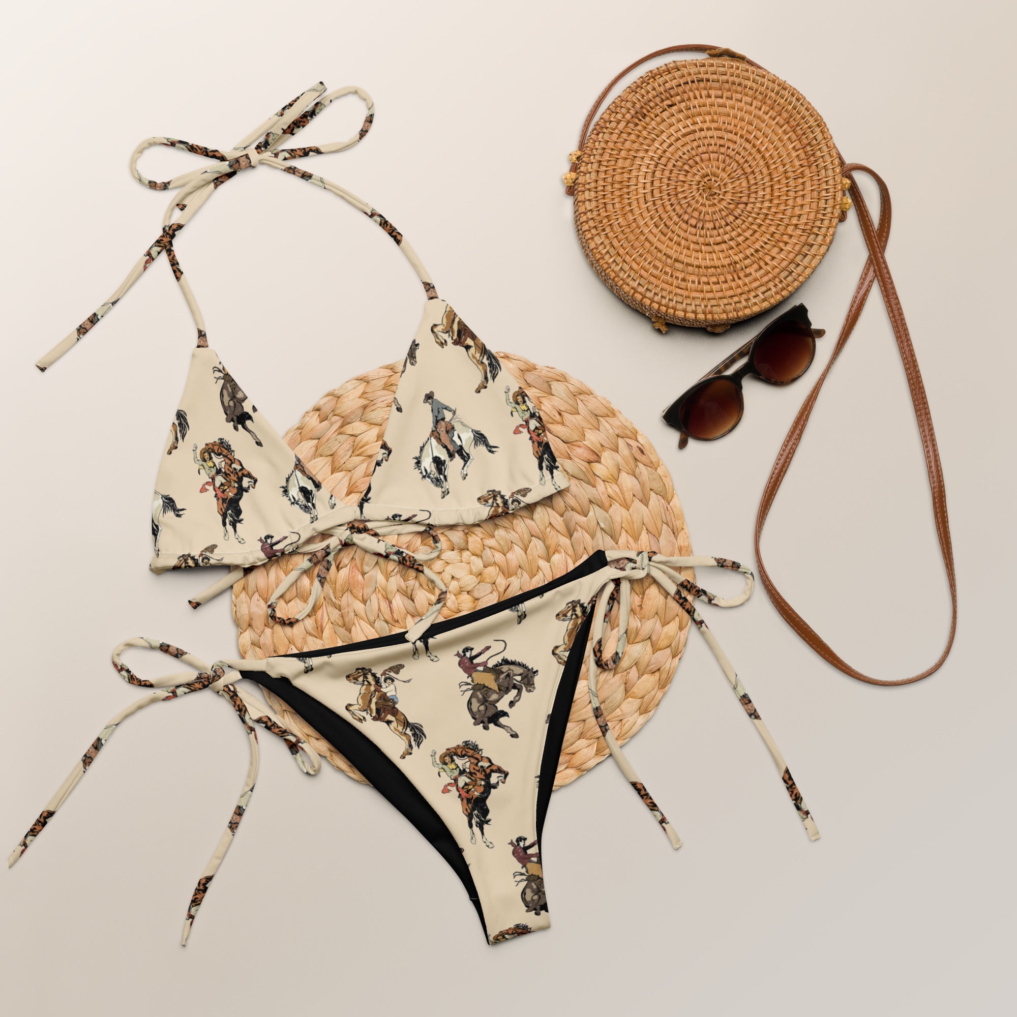 Baha Ranch Yeehaw Vintage Cowgirl String Bikini