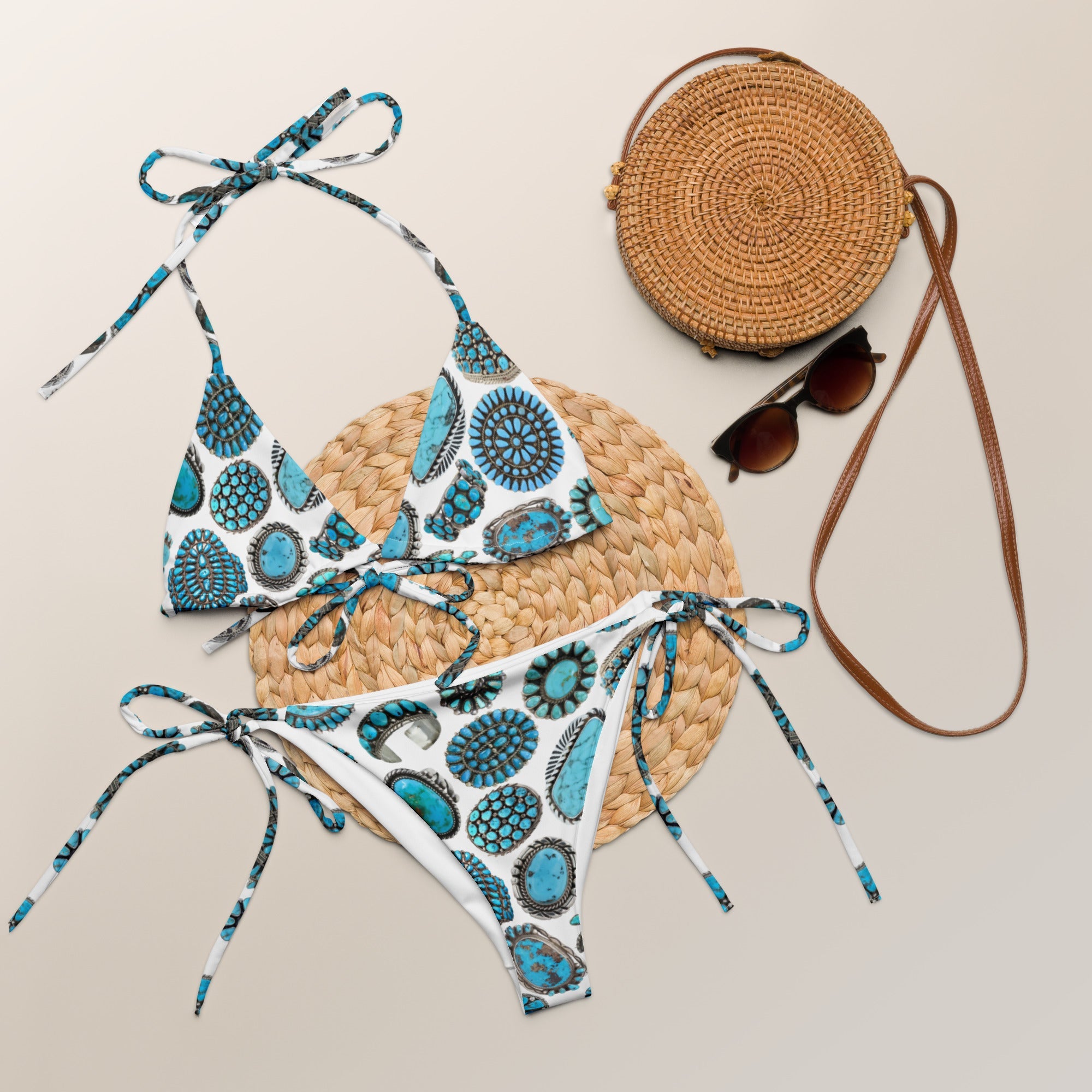 Baha Ranch Yeehaw Turquoise Crazy String Bikini