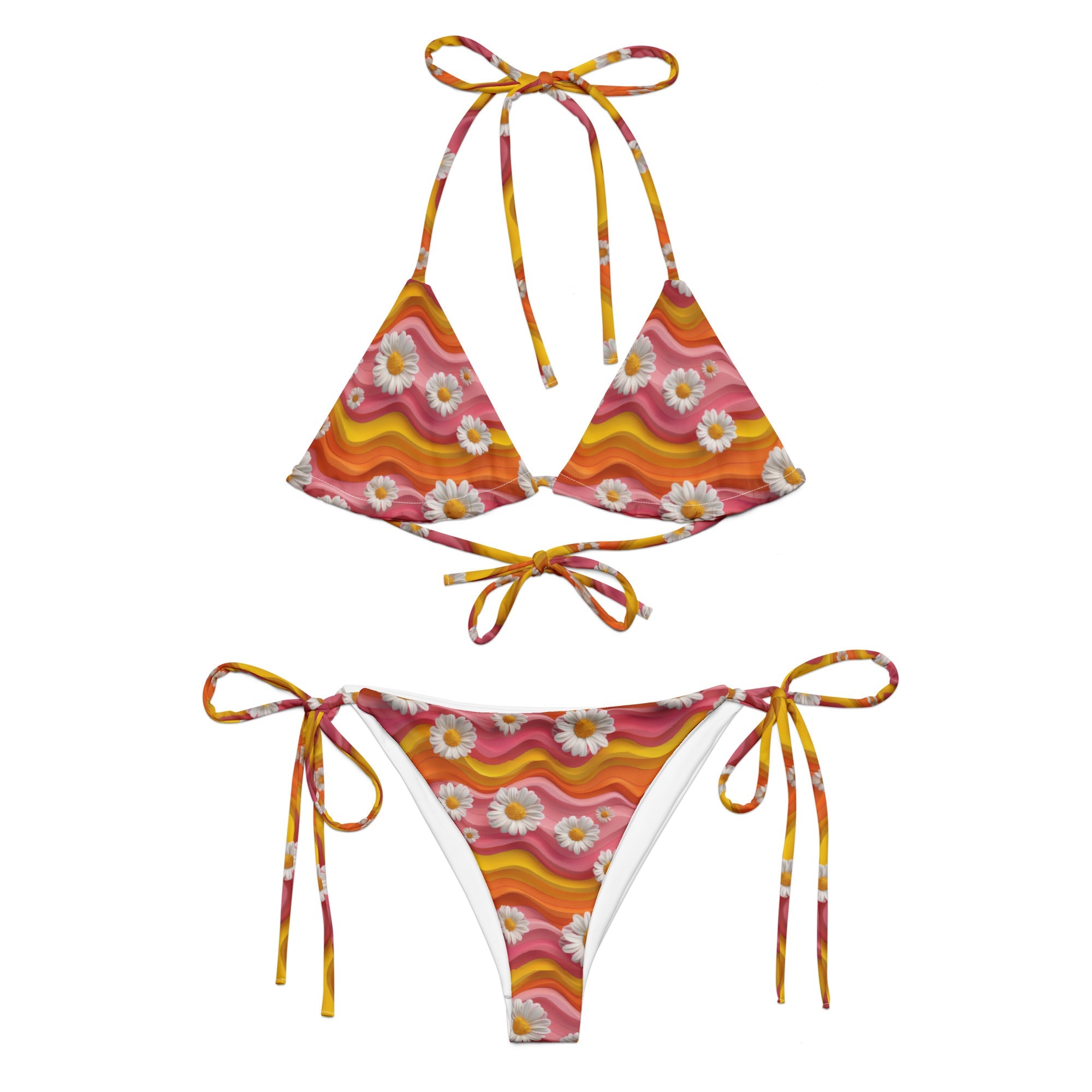 Baha Ranch Yeehaw Groovy Floral String Bikini