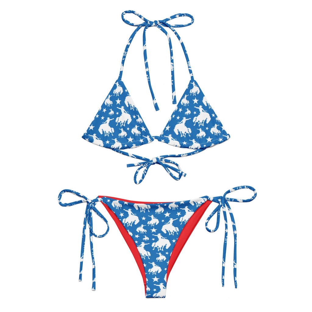Baha Ranch Yeehaw Blue Rodeo Cowboy String Bikini