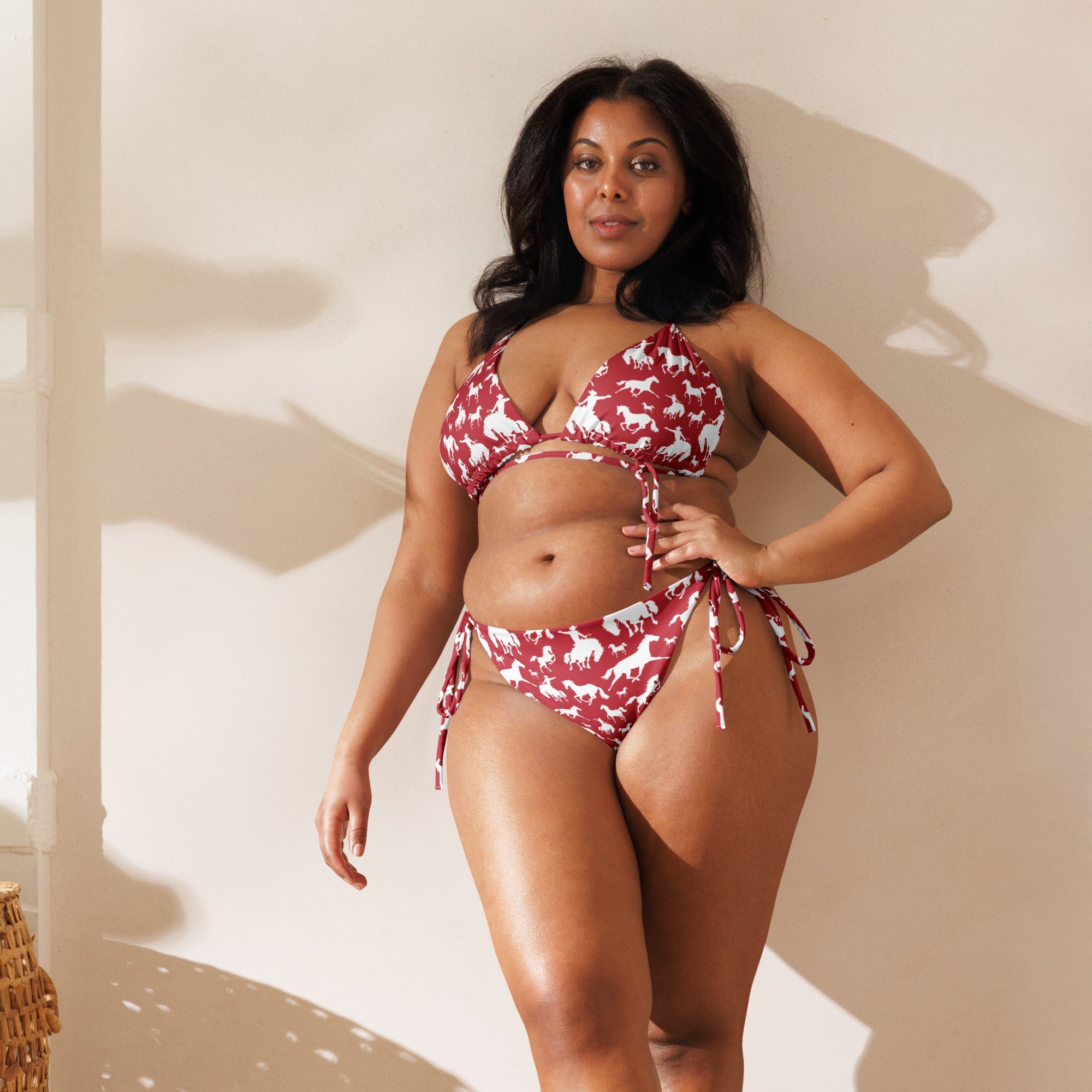Baha Ranch Yeehaw Red Rodeo Cowboy String Bikini