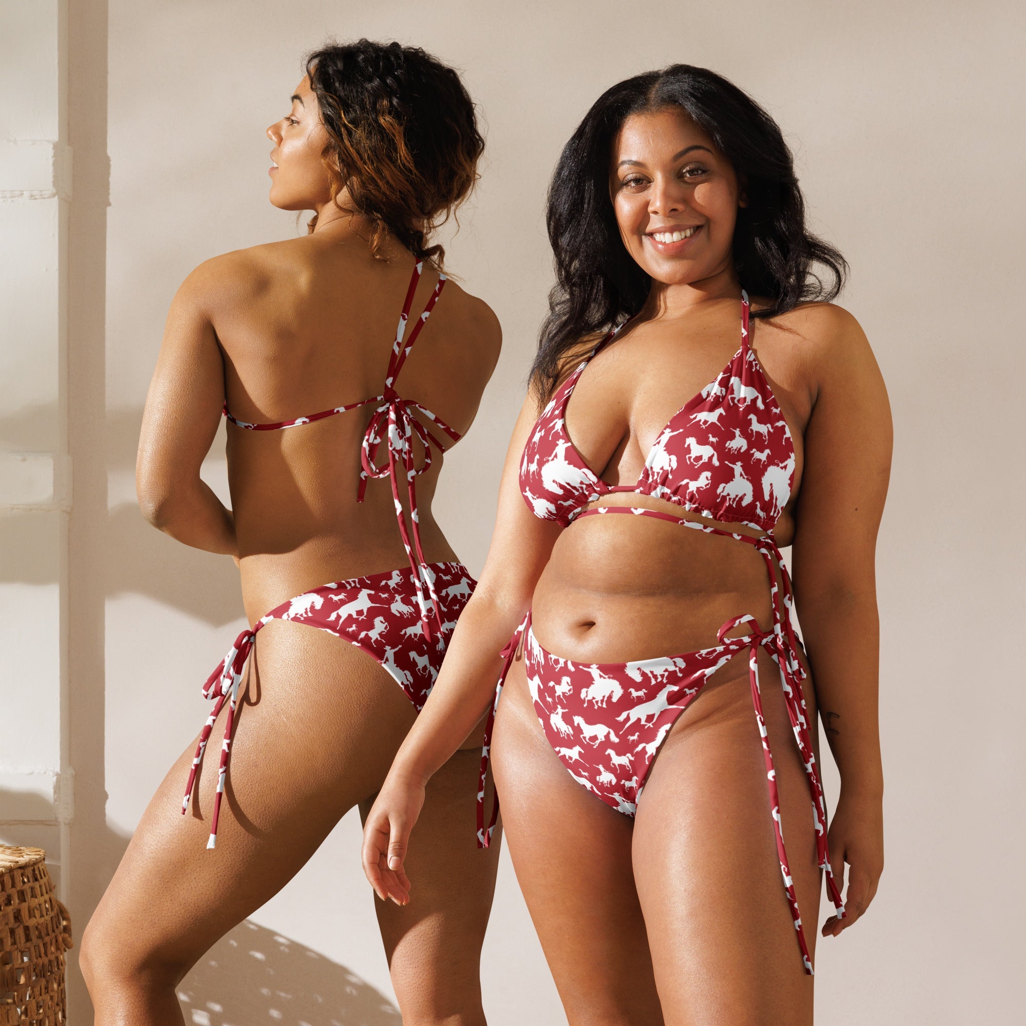 Baha Ranch Yeehaw Red Rodeo Cowboy String Bikini