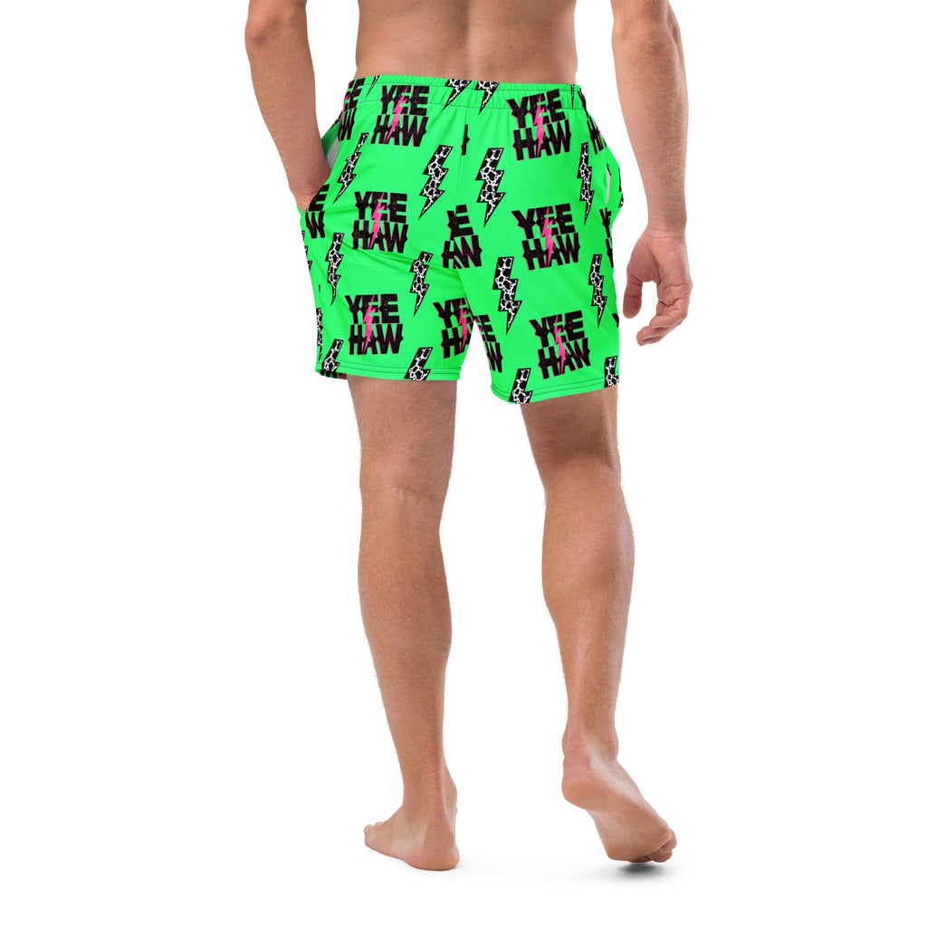 Baha Ranch Yeehaw Neon Men's Swim Trunks