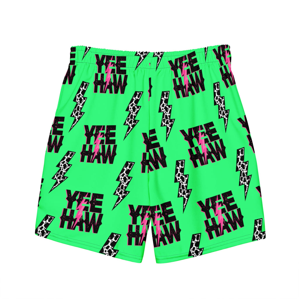 Baha Ranch Yeehaw Neon Men's Swim Trunks