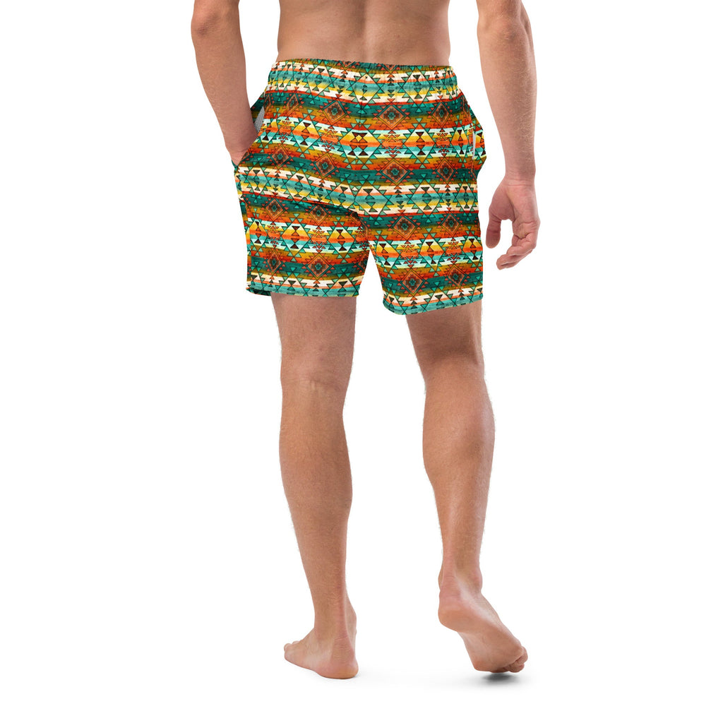 Baha Ranch Yeehaw Native Aztec Men's Swim Trunks