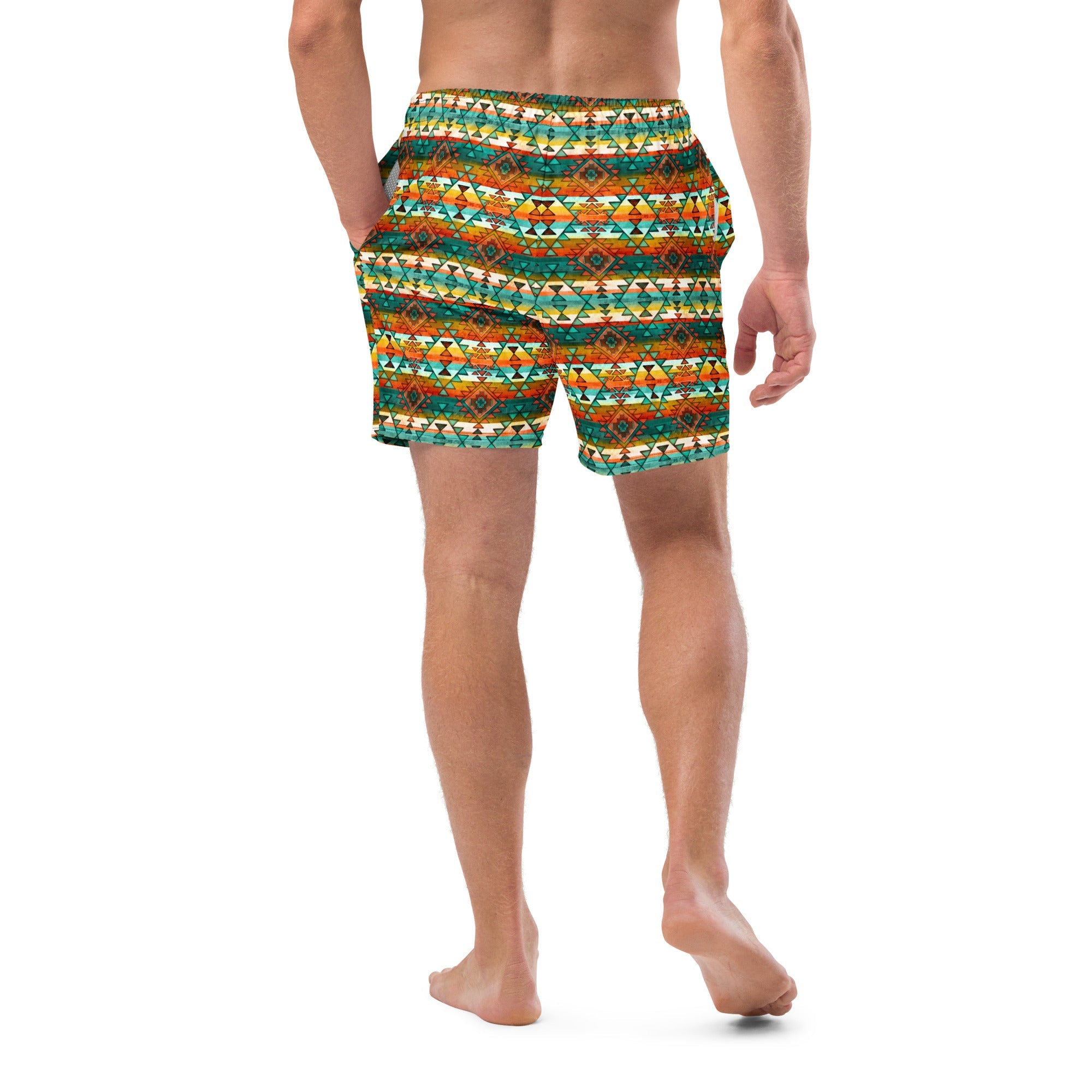 Baha Ranch Yeehaw Native Aztec Men's Swim Trunks