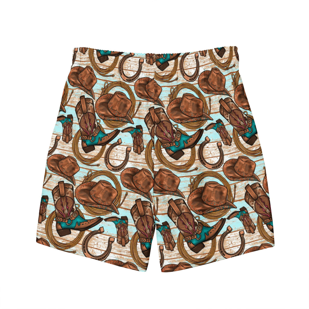 Baha Ranch Yeehaw Cowboy Up Men's Swim Trunks