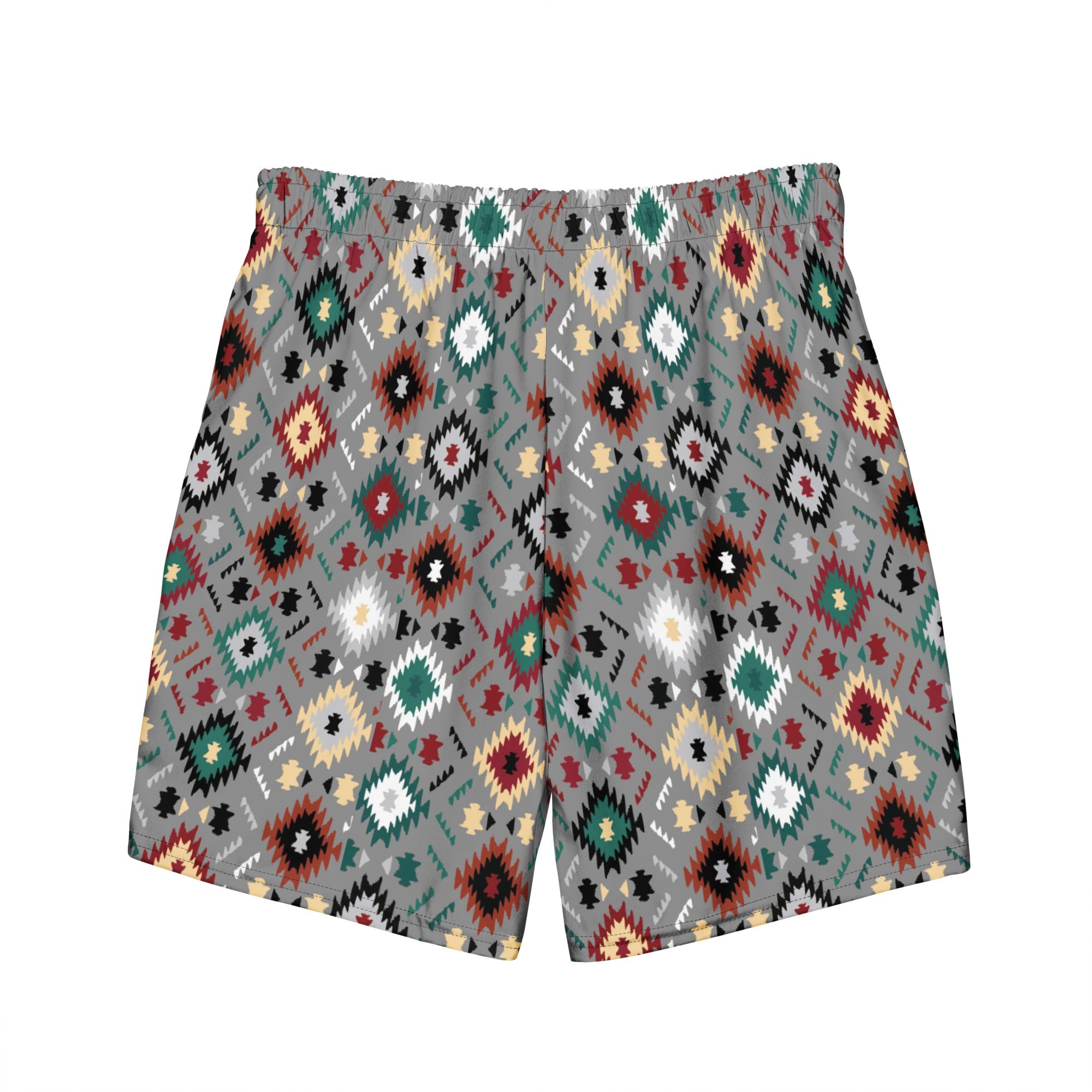 Baha Ranch Yeehaw Gray Aztec Men's Swim Trunks