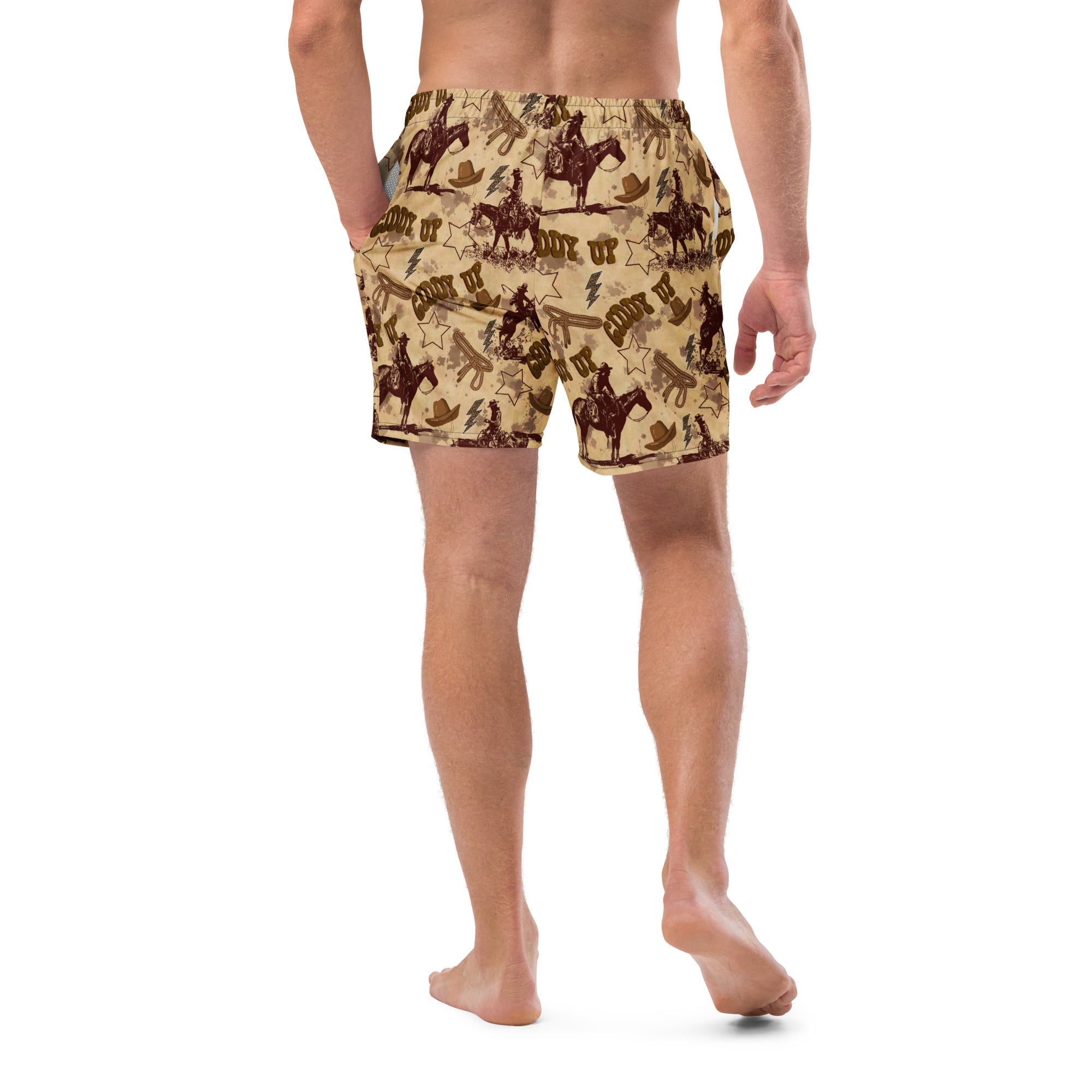 Baha Ranch Yeehaw Vintage Western Men's Swim Trunks