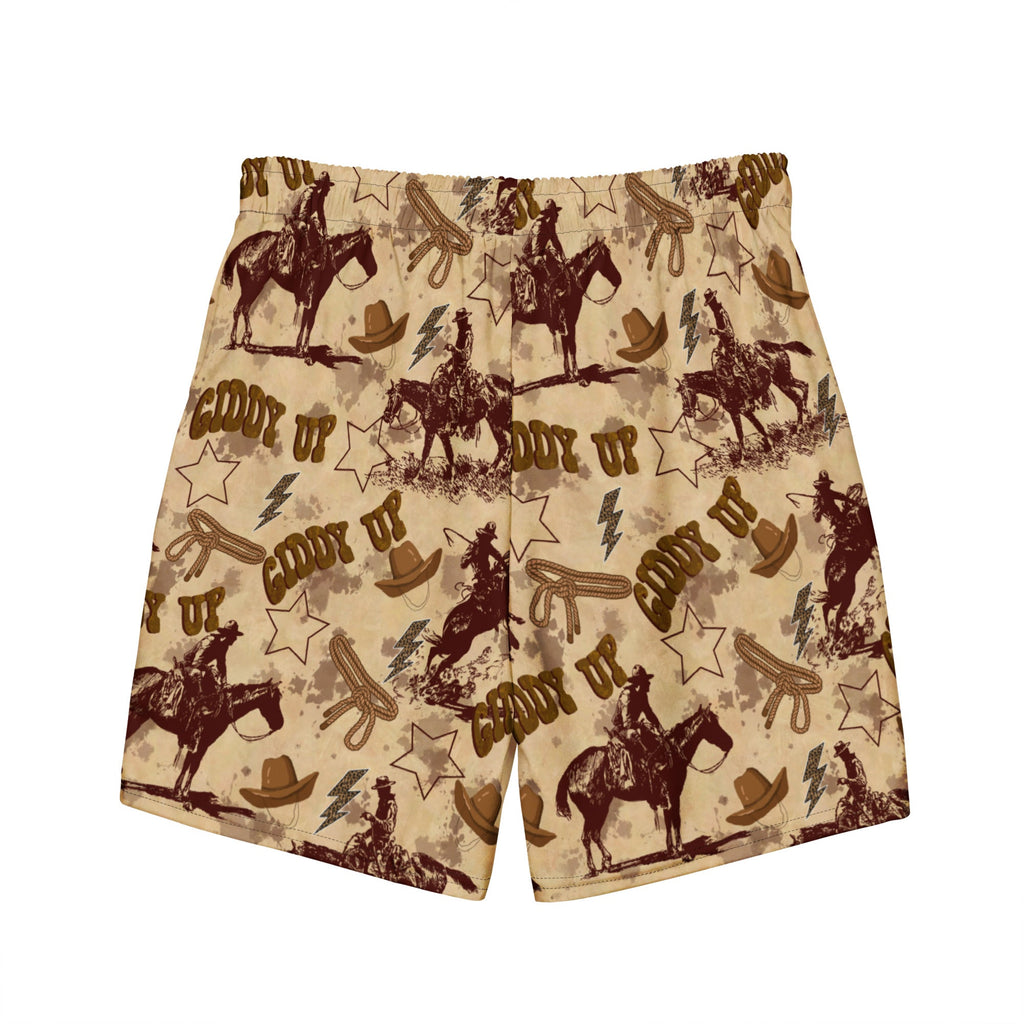 Baha Ranch Yeehaw Vintage Western Men's Swim Trunks