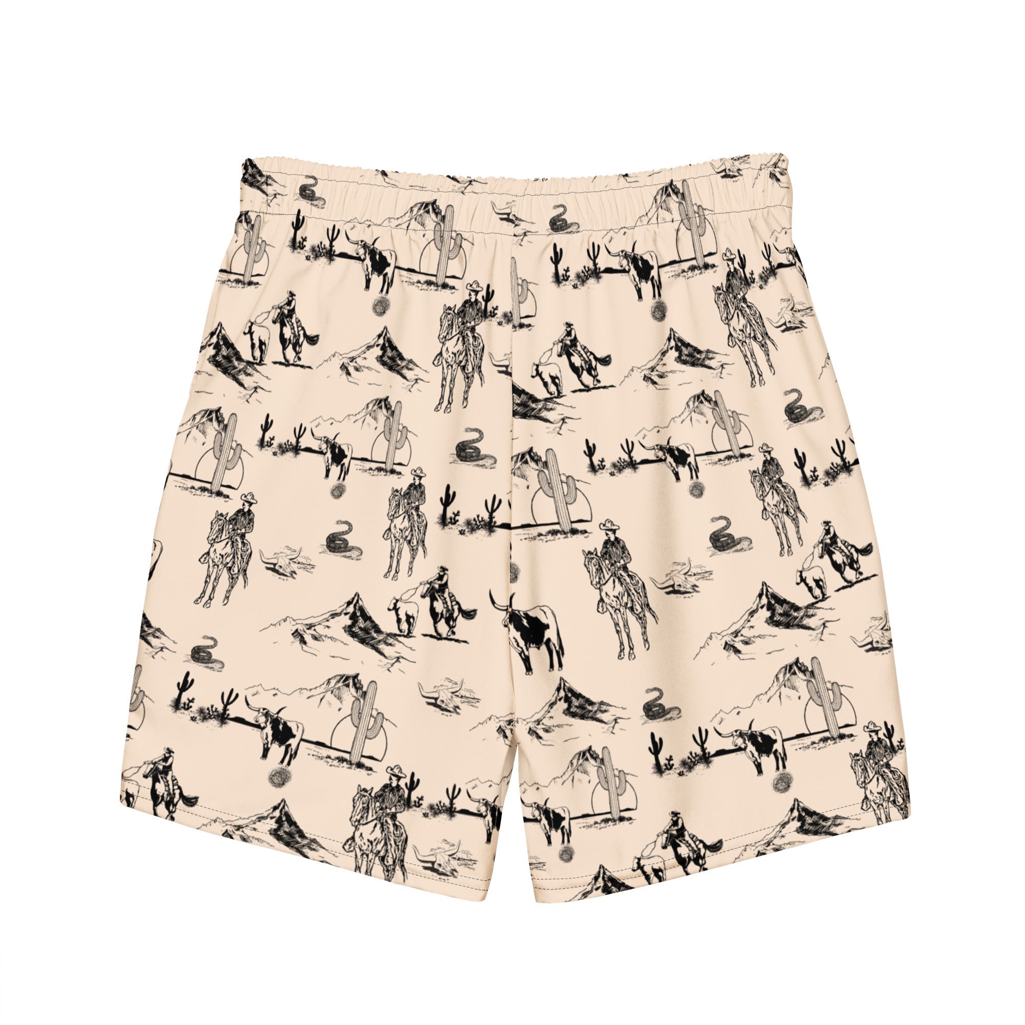Baha Ranch Yeehaw Cowboy Ranch Men's Swim Trunks