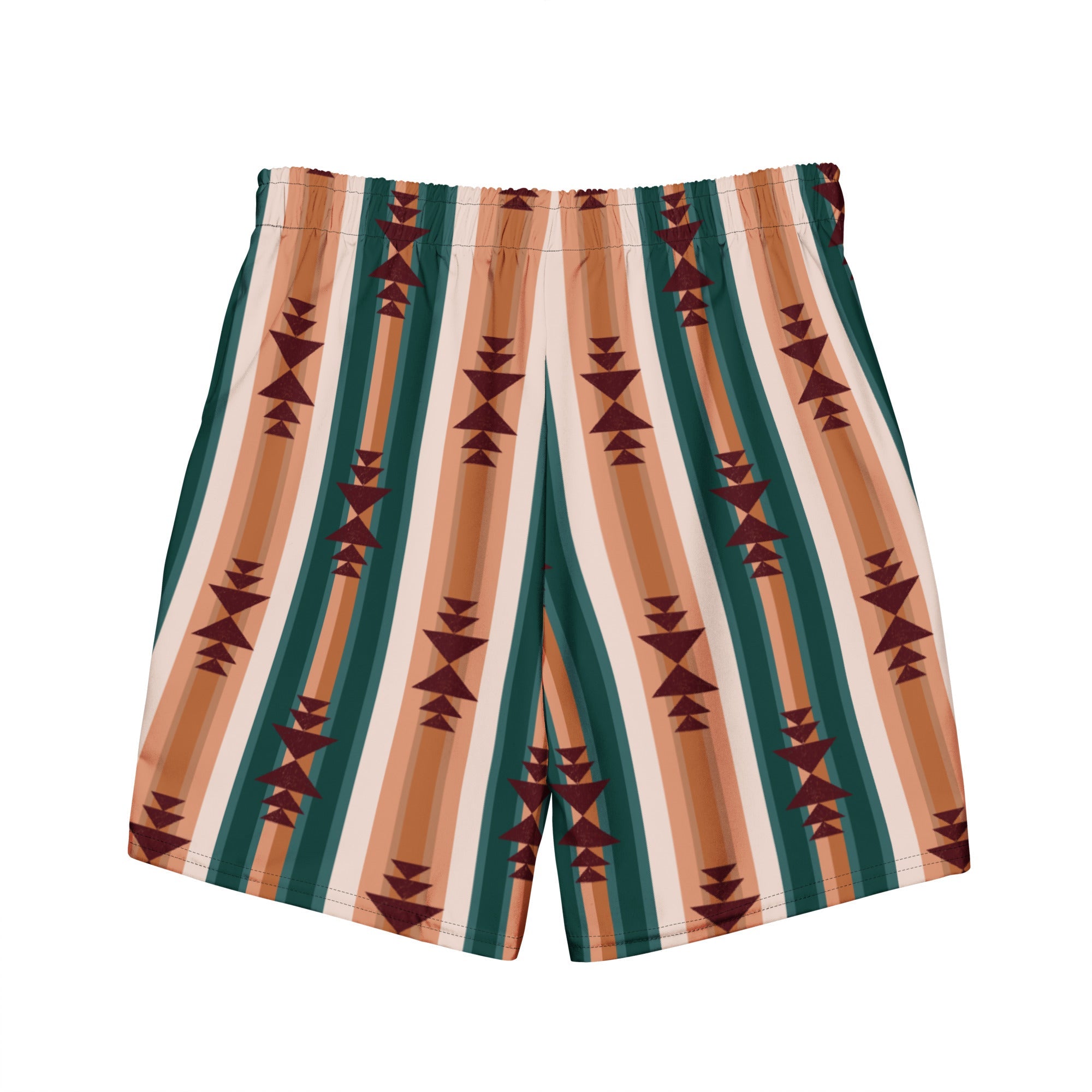 Baha Ranch Yeehaw Cocoa Aztec Men's Swim Trunks