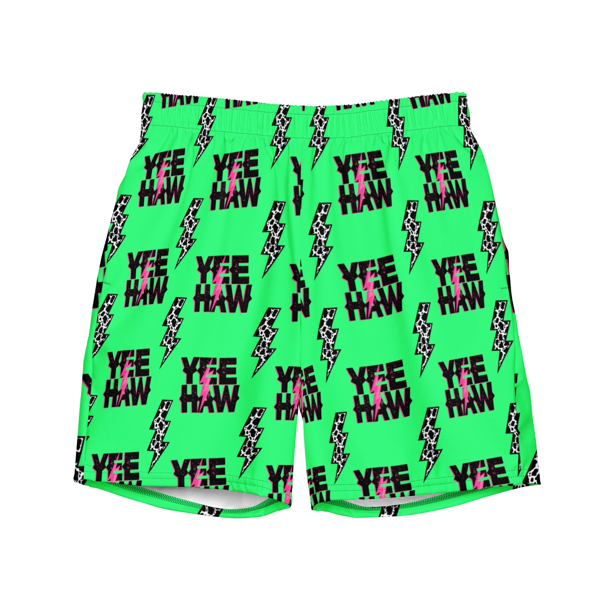 Baha Ranch Yeehaw Neon Men's Swim Trunks