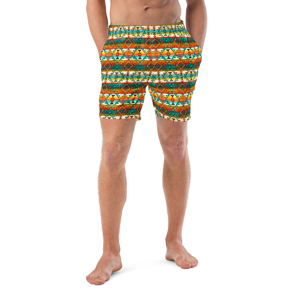 Baha Ranch Yeehaw Native Aztec Men's Swim Trunks