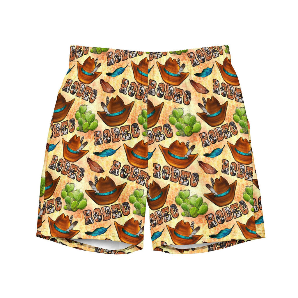 Baha Ranch Yeehaw Rodeo Fever Men's Swim Trunks