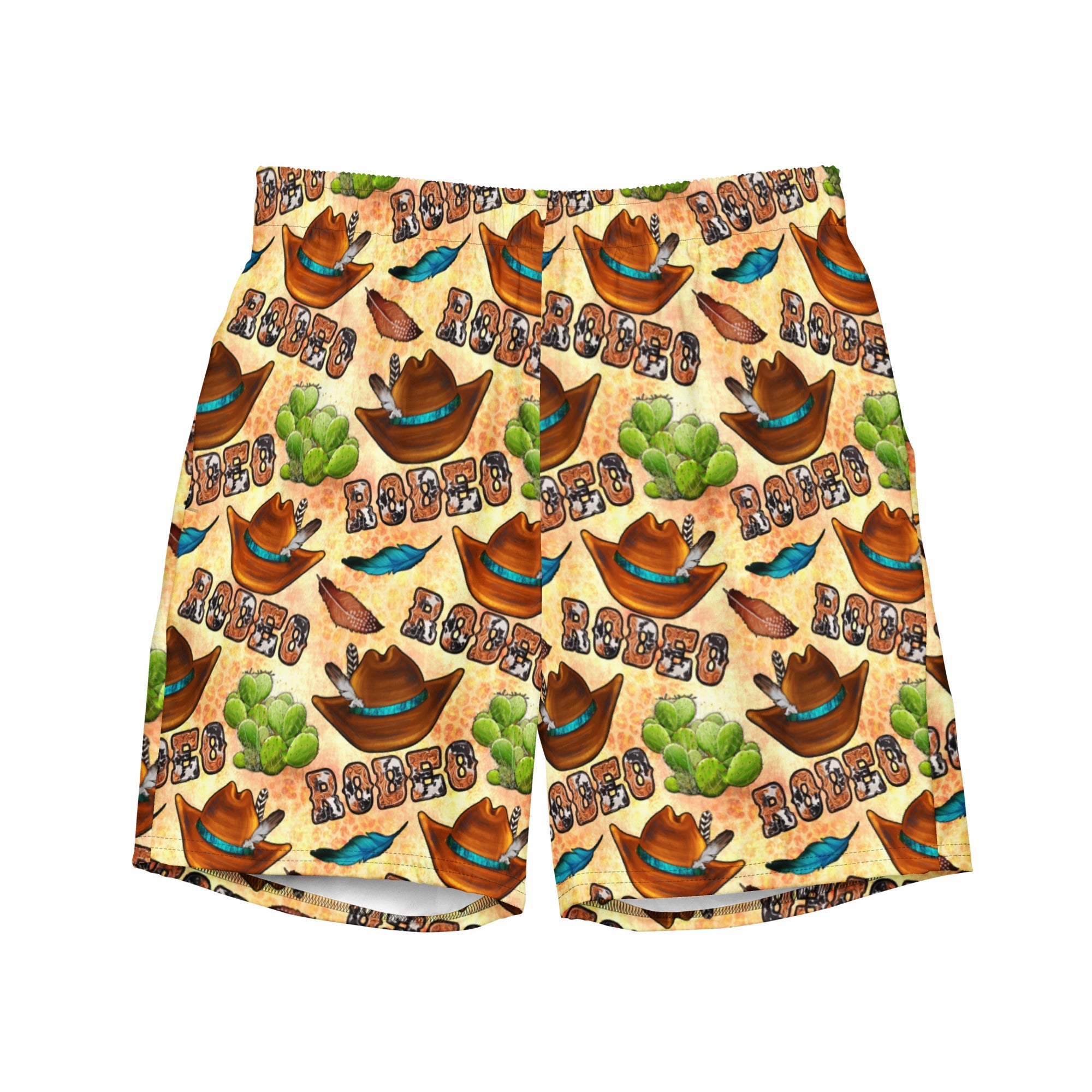 Baha Ranch Yeehaw Rodeo Fever Men's Swim Trunks