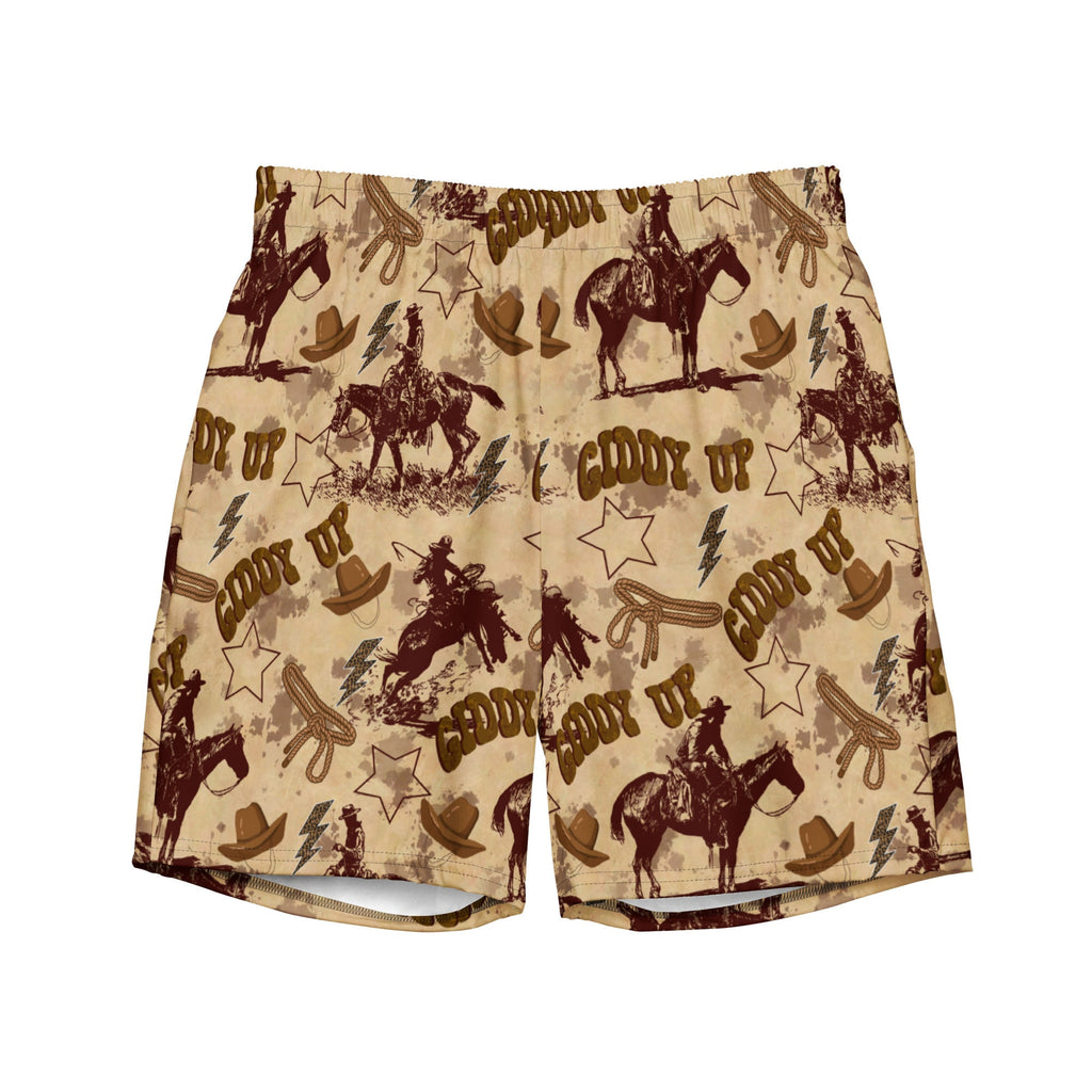 Baha Ranch Yeehaw Vintage Western Men's Swim Trunks