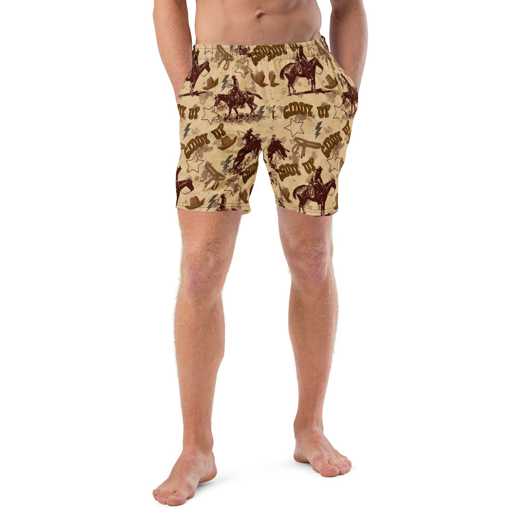 Baha Ranch Yeehaw Vintage Western Men's Swim Trunks