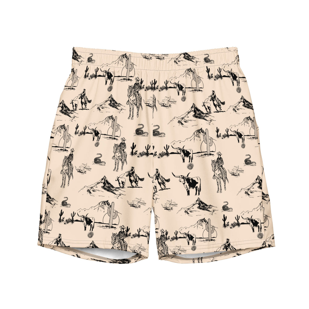 Baha Ranch Yeehaw Cowboy Ranch Men's Swim Trunks