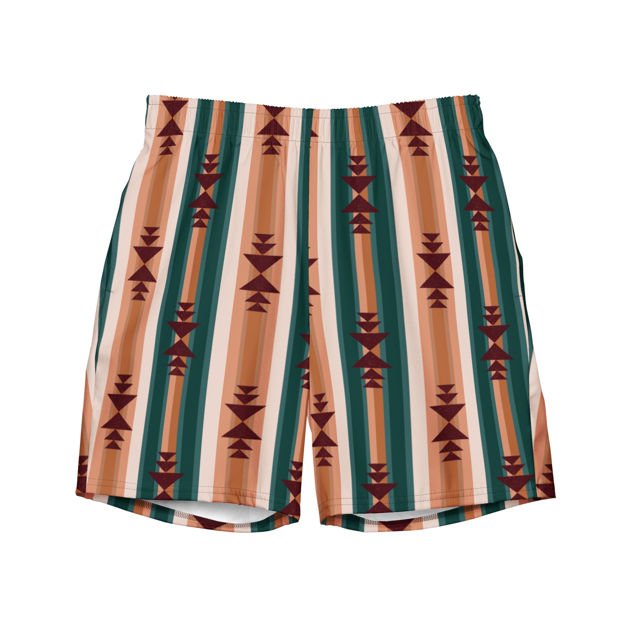 Baha Ranch Yeehaw Cocoa Aztec Men's Swim Trunks