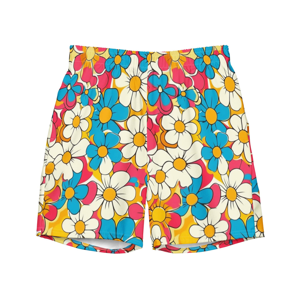 Baha Ranch Yeehaw Flower Child Retro Men's Swim Trunks