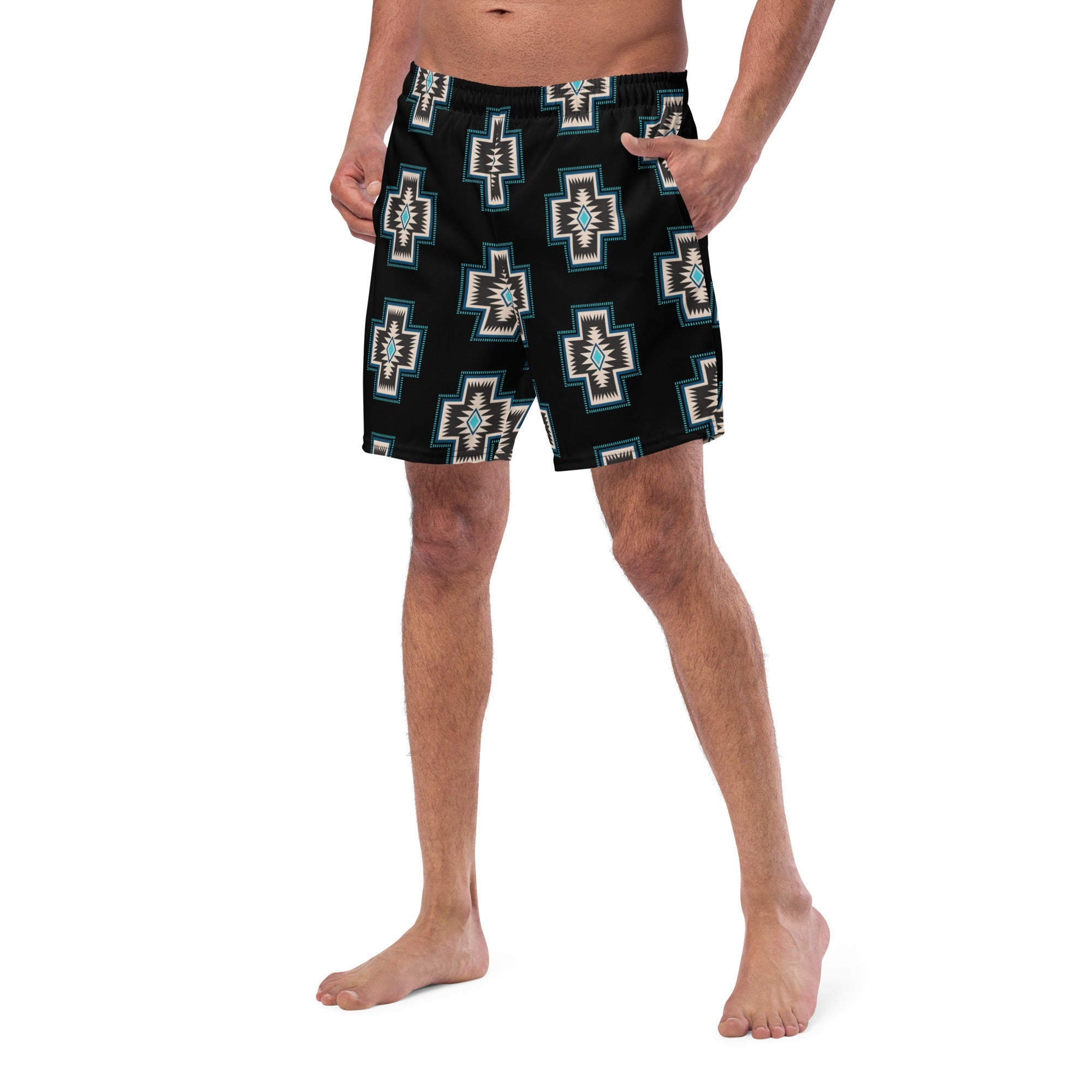 Baha Ranch Yeehaw Southwest Cross Men's Swim Trunks