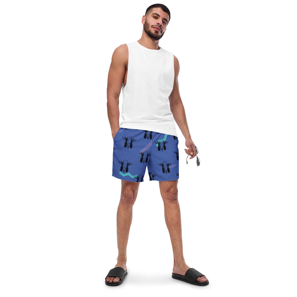 Baha Ranch Yeehaw Mullet Cowboy Men's Swim Trunks