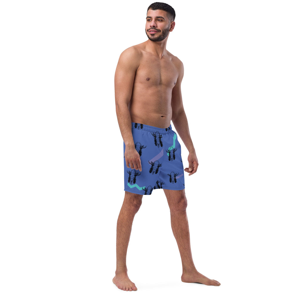 Baha Ranch Yeehaw Mullet Cowboy Men's Swim Trunks