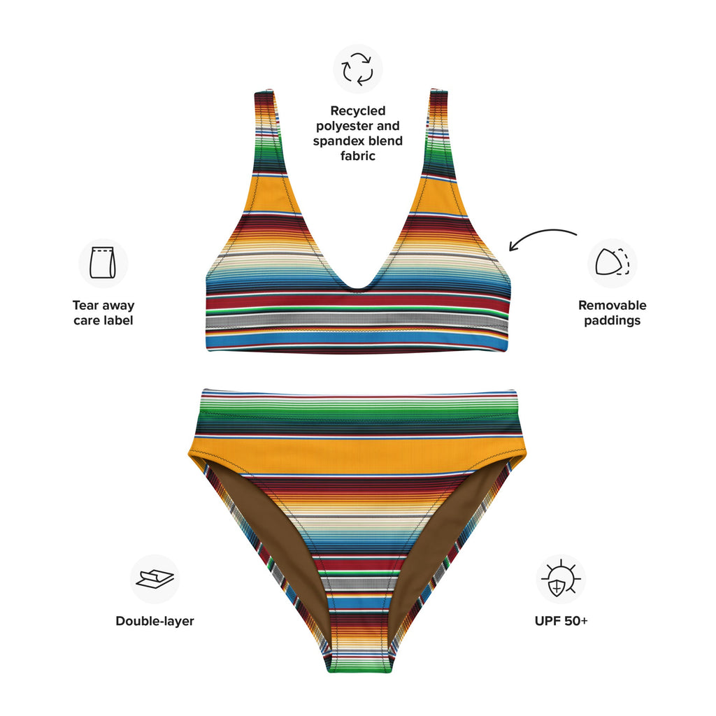 Baha Ranch Yeehaw Mustard Serape Bikini