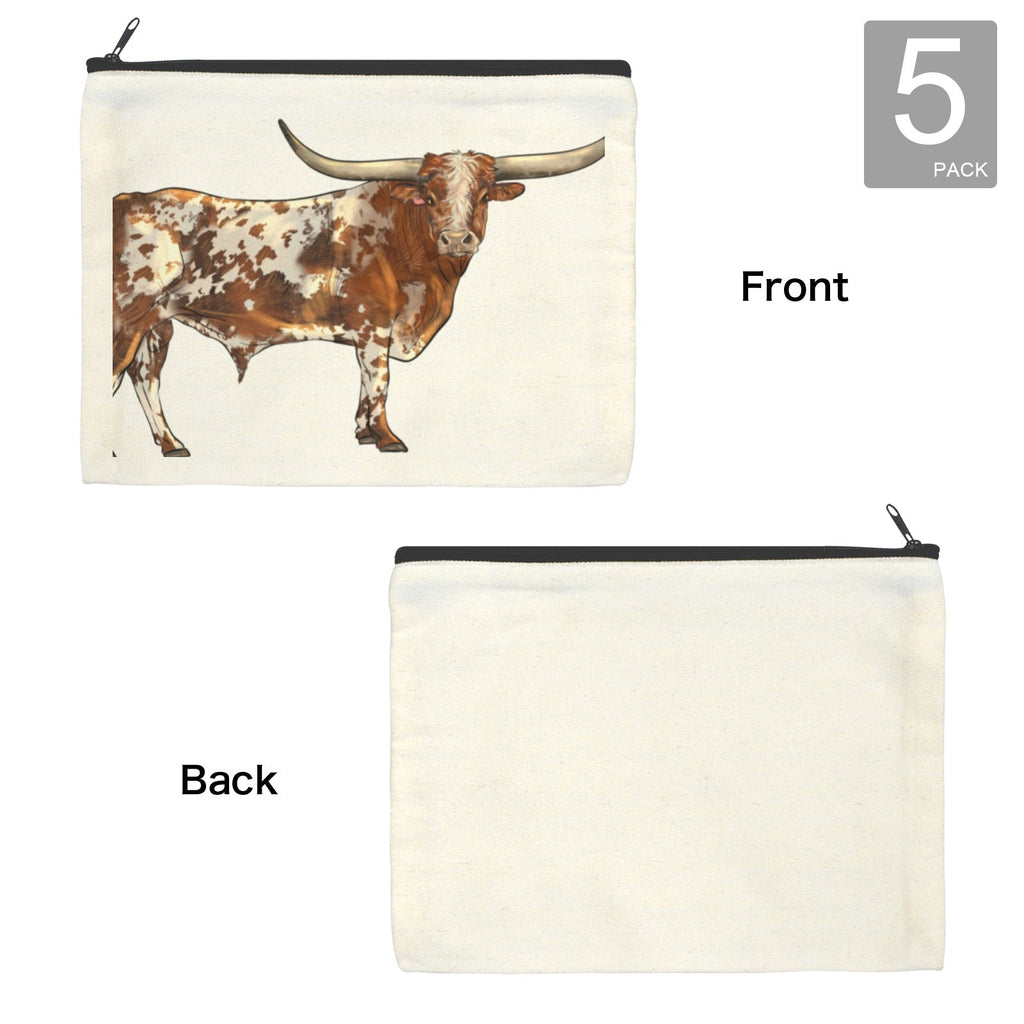 Baha Ranch Longhorn Cosmetic Bag Pack of 5 Made in America